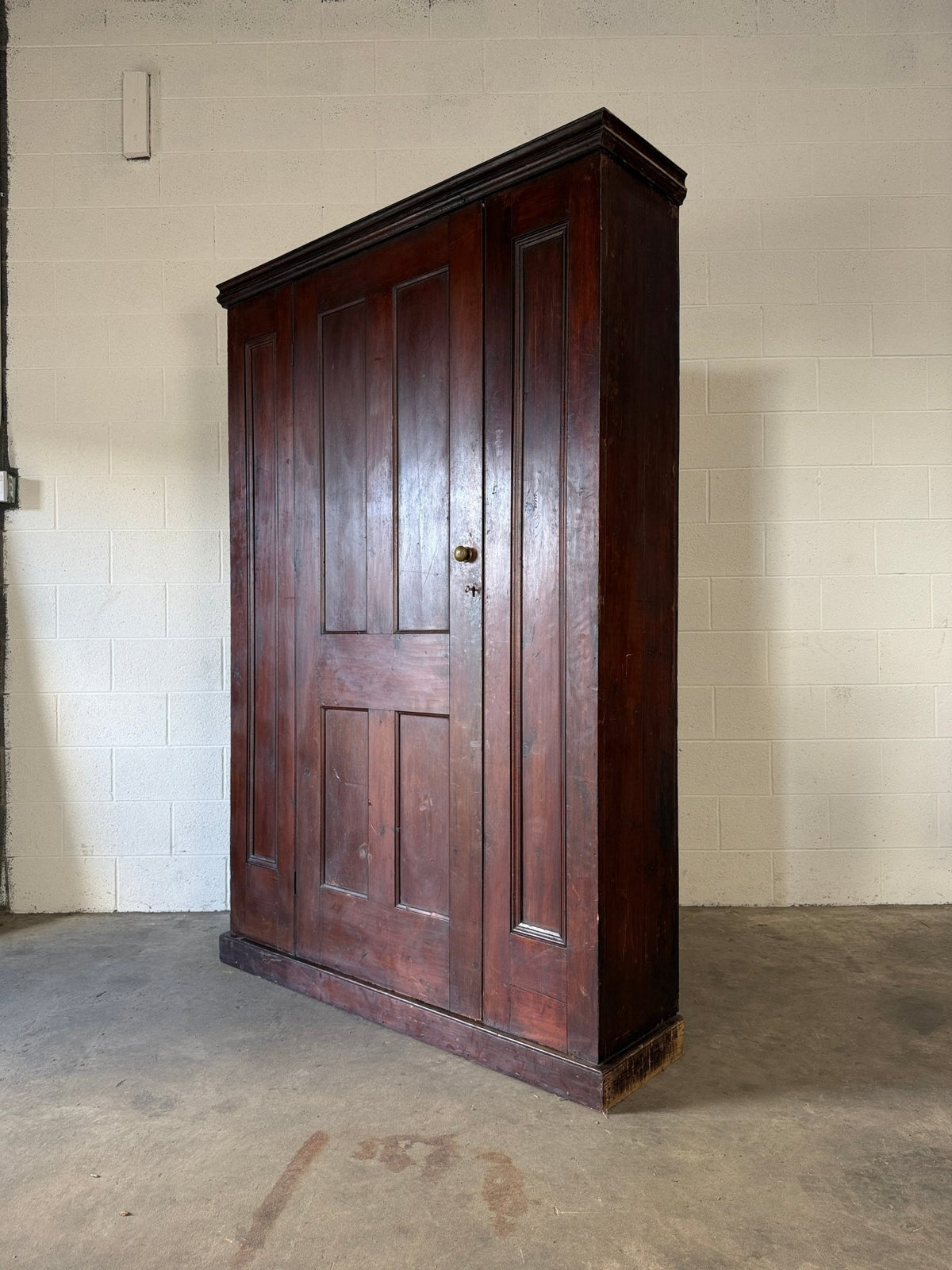 Dark stained antique pine larder cupboard - House on Horizon
