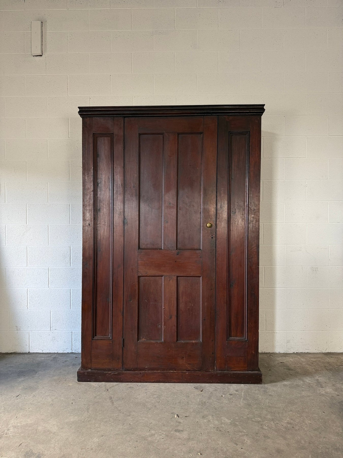 Dark stained antique pine larder cupboard - House on Horizon