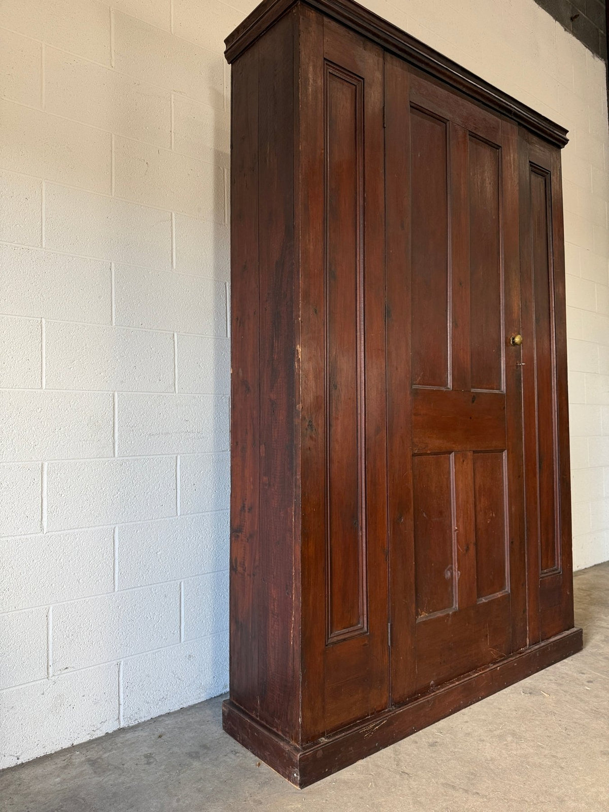 Dark stained antique pine larder cupboard - House on Horizon