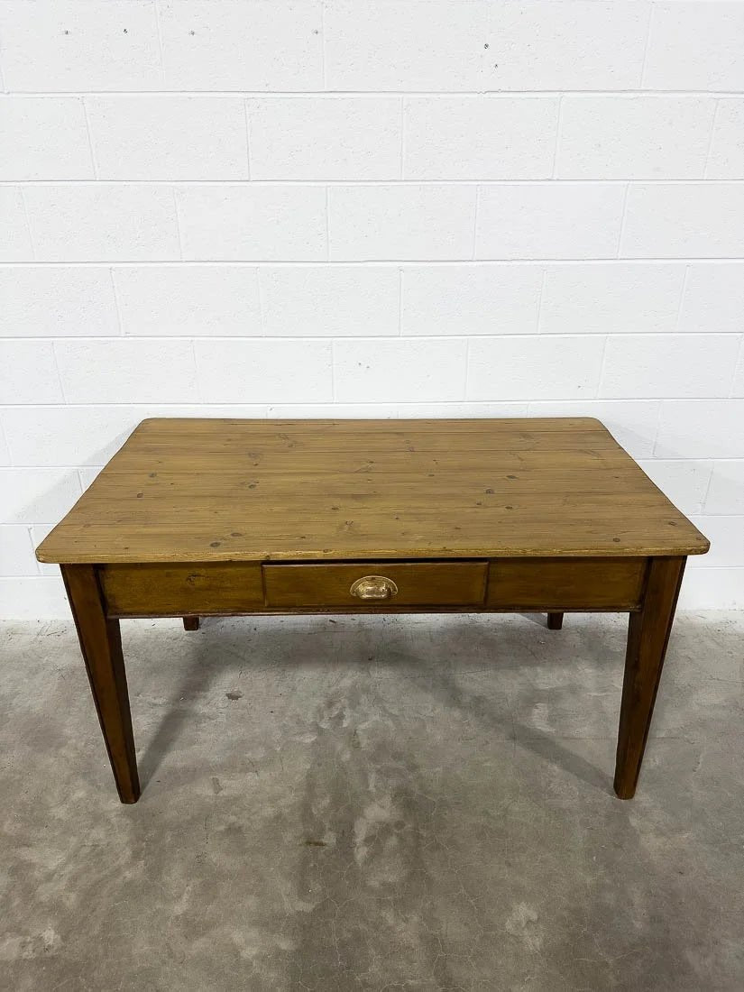 Darling English antique kitchen table with cutlery drawer - House on Horizon