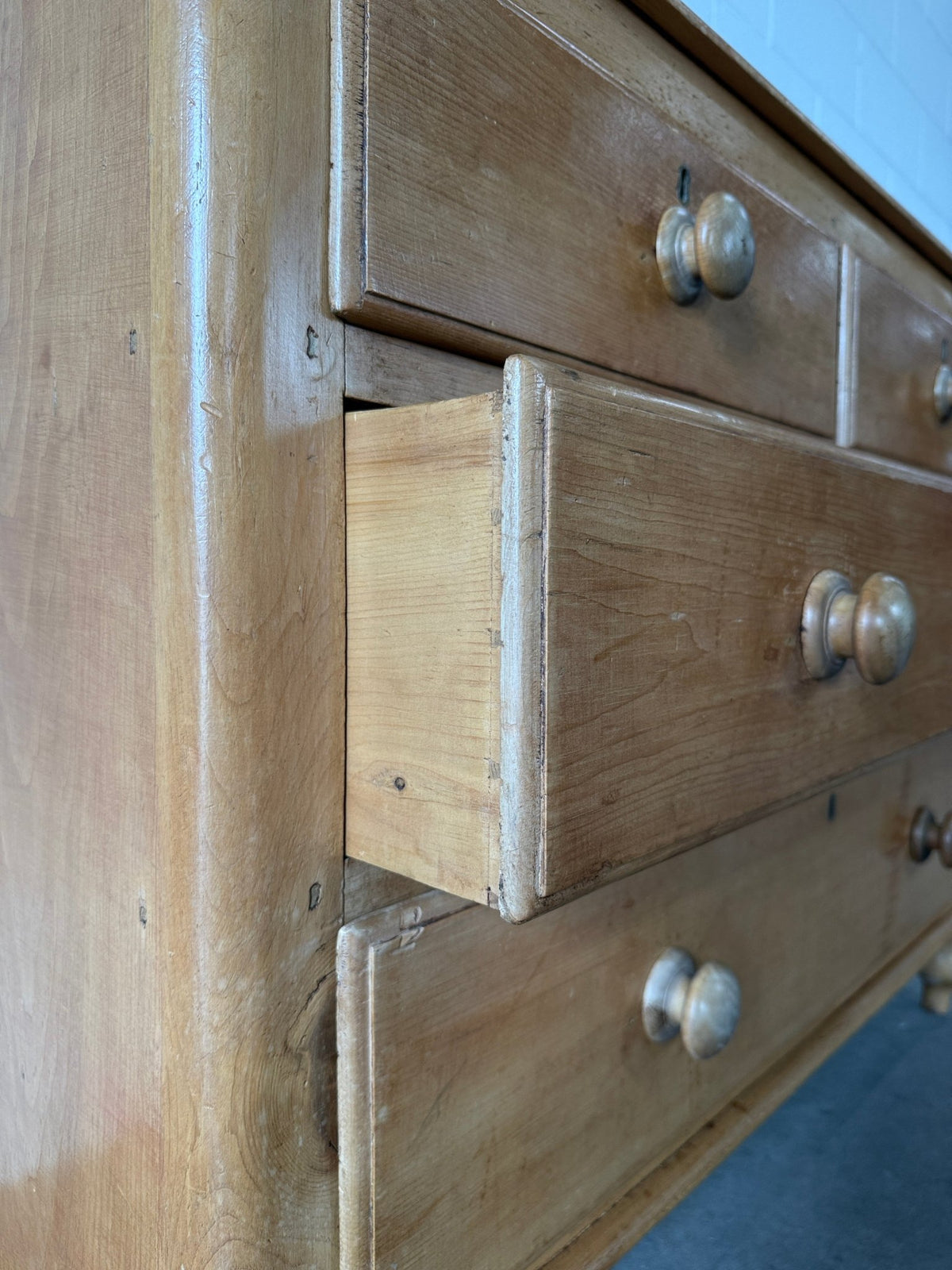 Darling Two over Two Antique Chest of Pine Drawers - House on Horizon