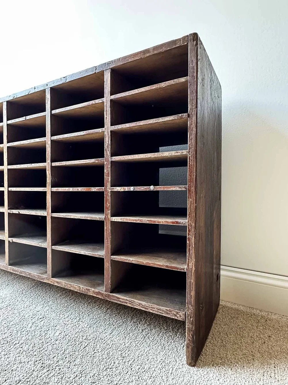 Early 20th century pigeon hole shelf - House on Horizon