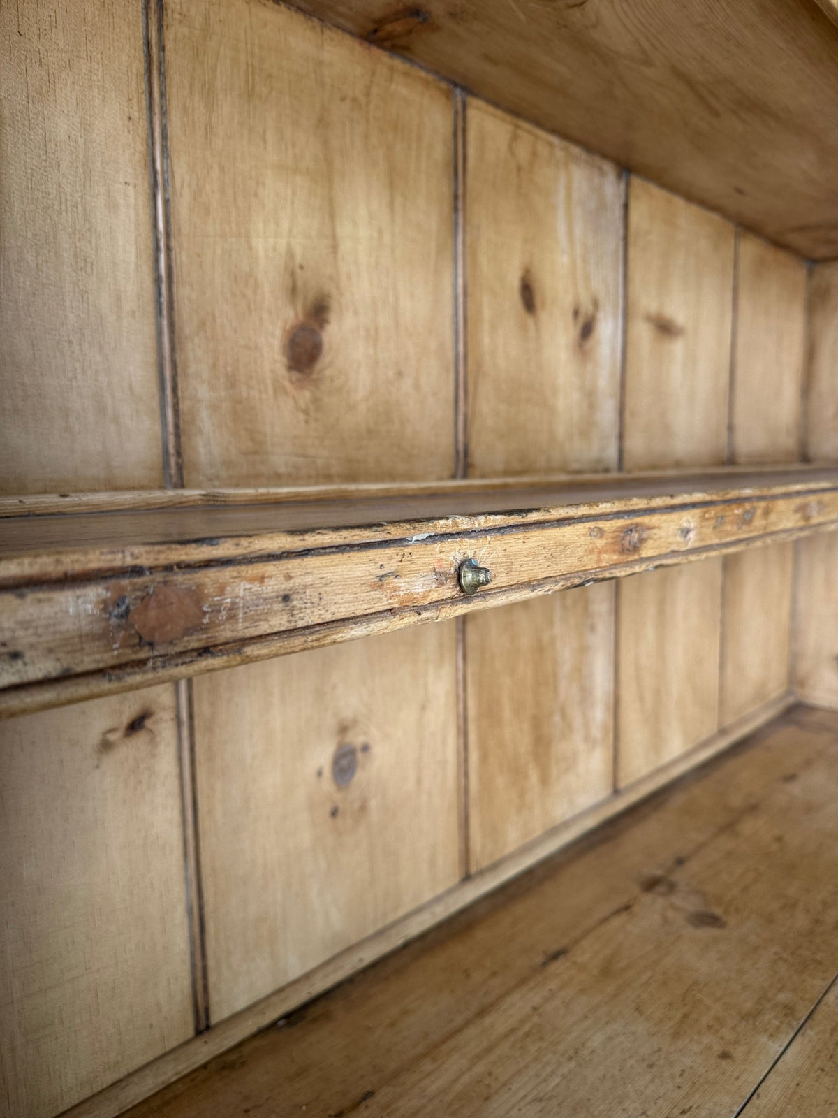 Early Victorian English pine kitchen dresser - House on Horizon