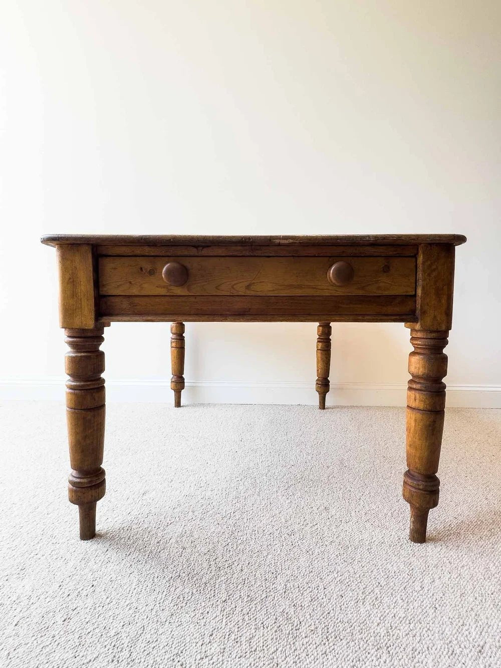 English antique kitchen table with a drawer - House on Horizon