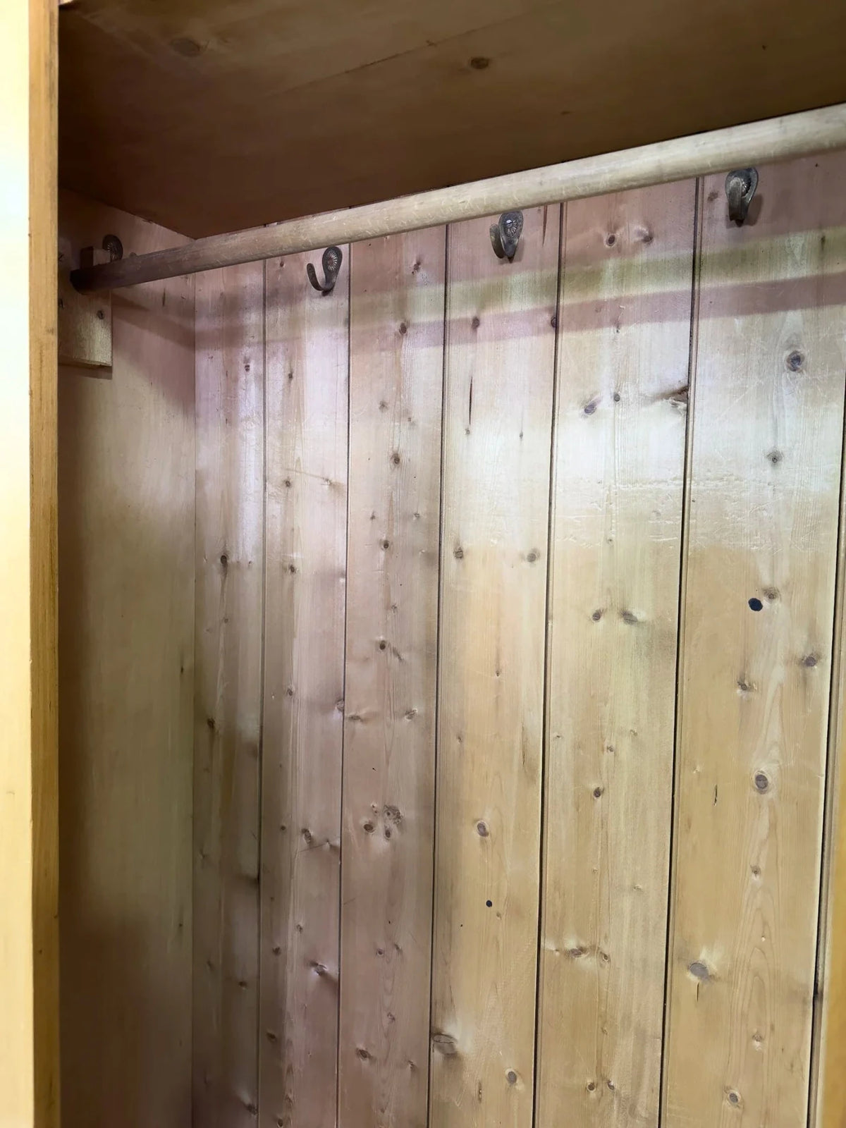 English Antique Pine Wardrobe with Drawer - House on Horizon