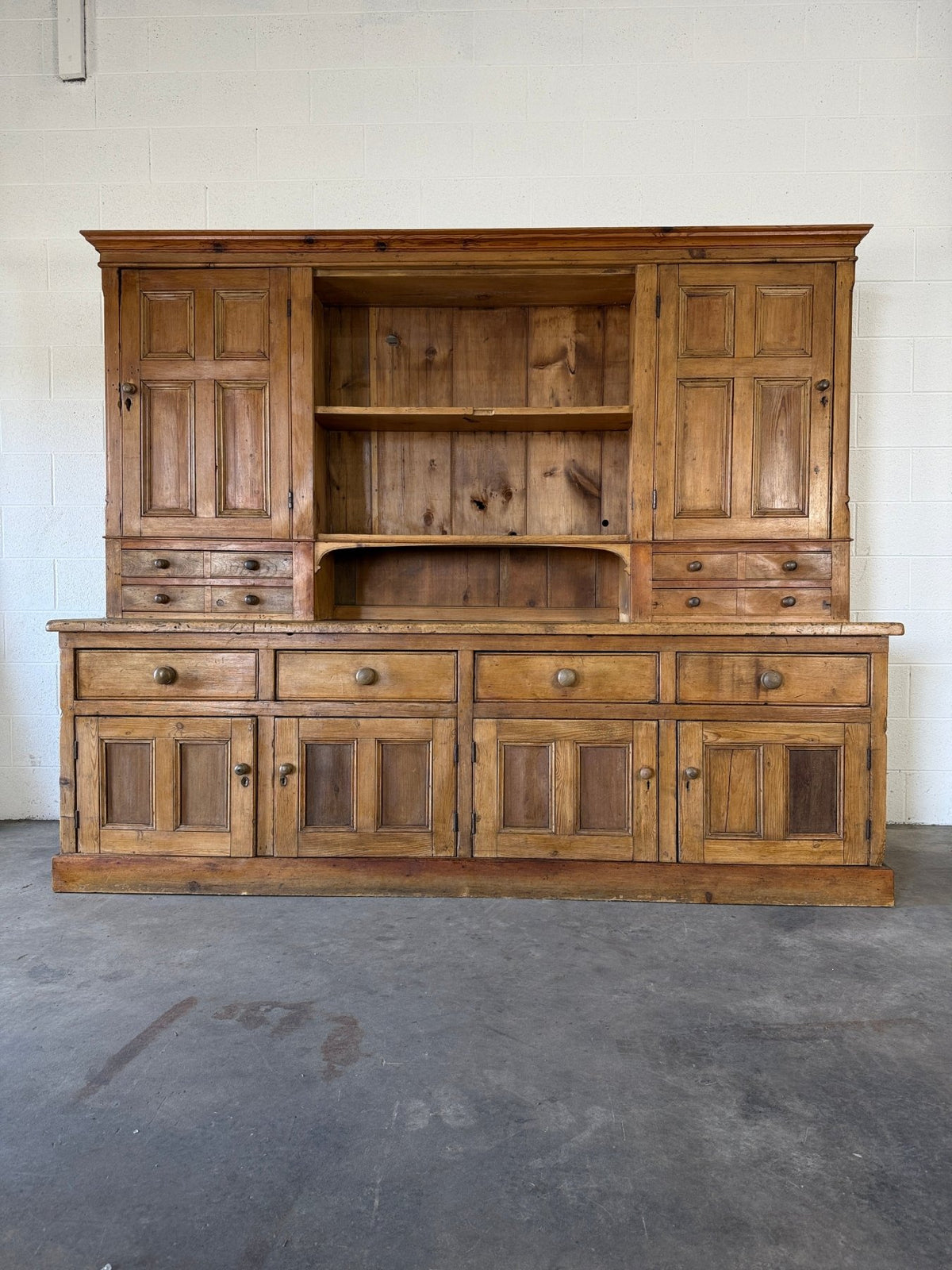 English country antique pine kitchen dresser - House on Horizon