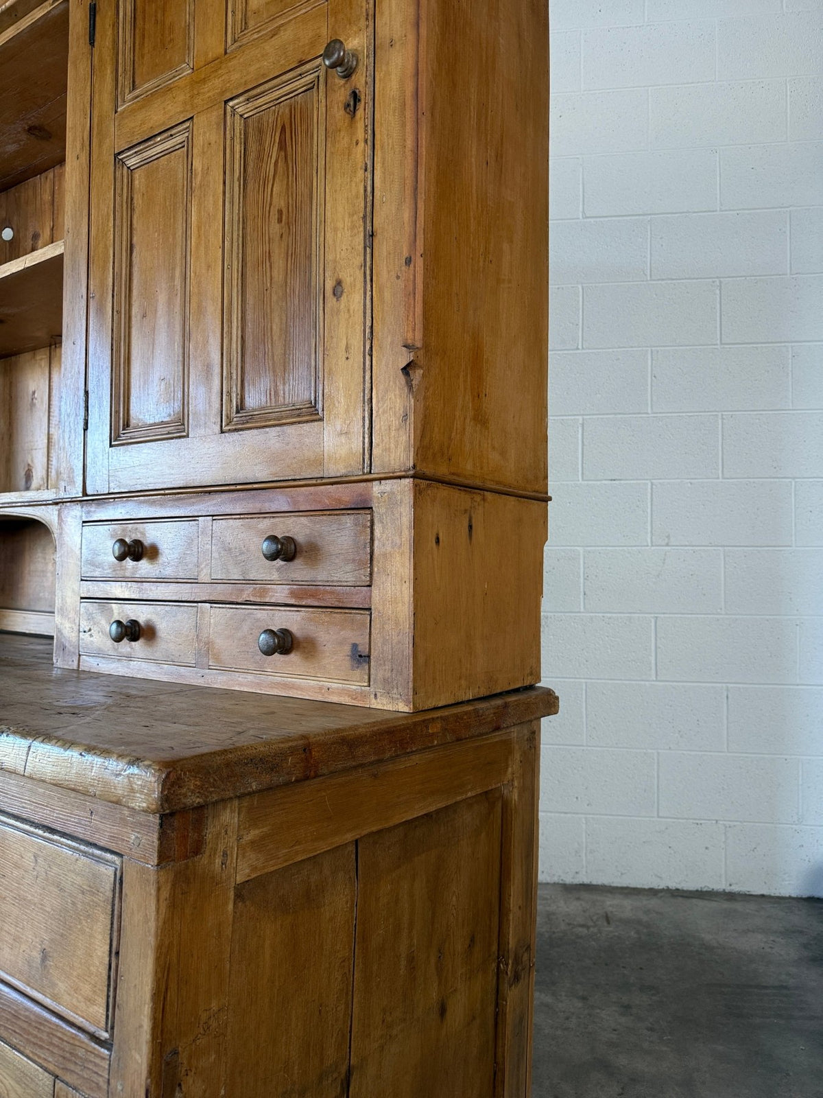 English country antique pine kitchen dresser - House on Horizon