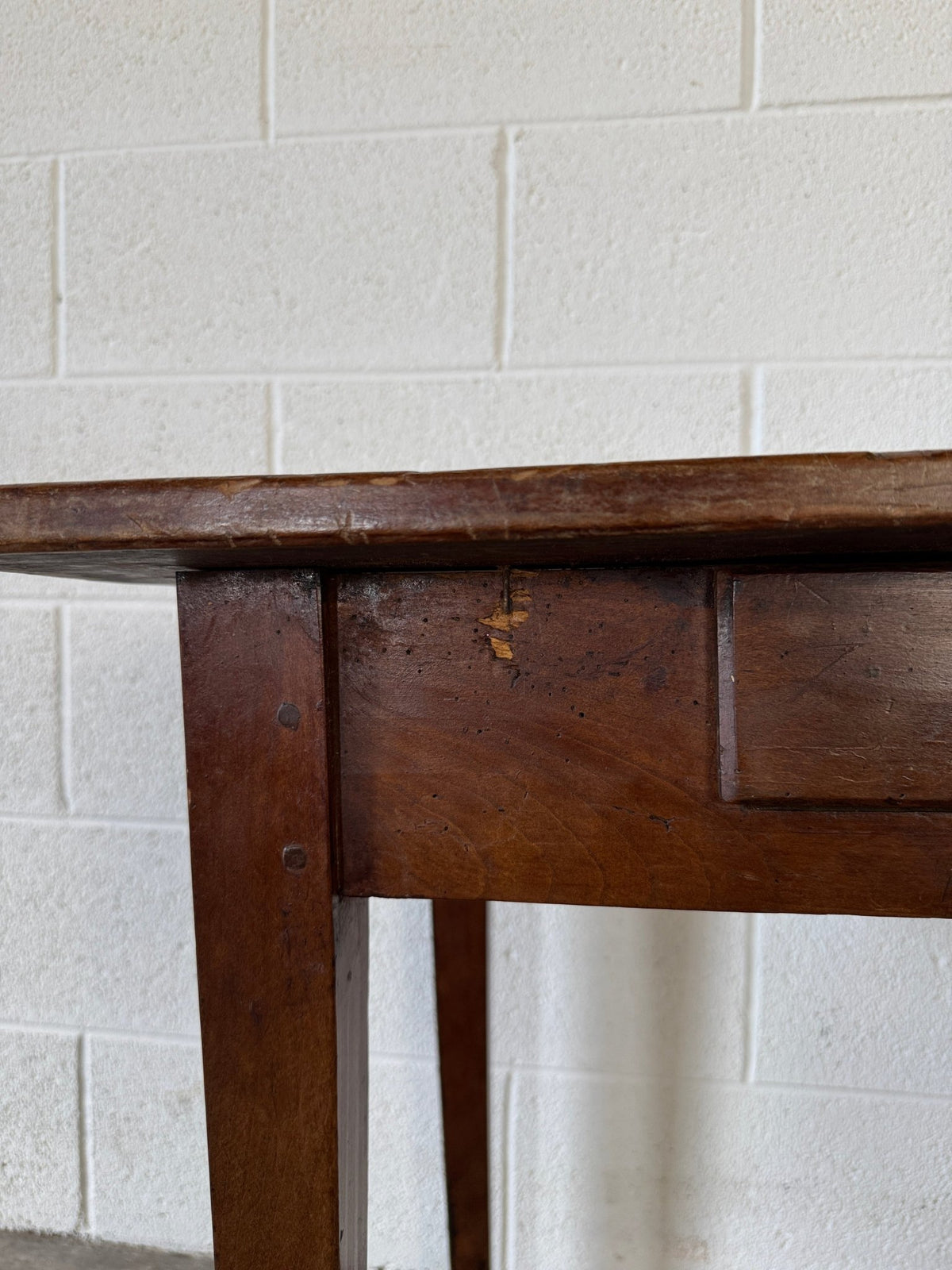 French Antique Fruitwood Side Table - House on Horizon