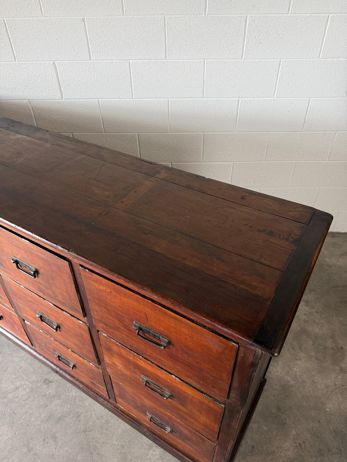 French or Dutch fir Haberdashery Drawers (early 1900's) - House on Horizon