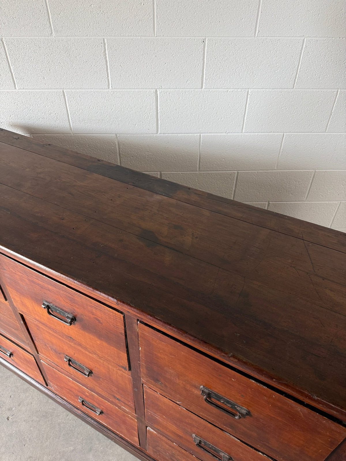 French or Dutch fir Haberdashery Drawers (early 1900's) - House on Horizon