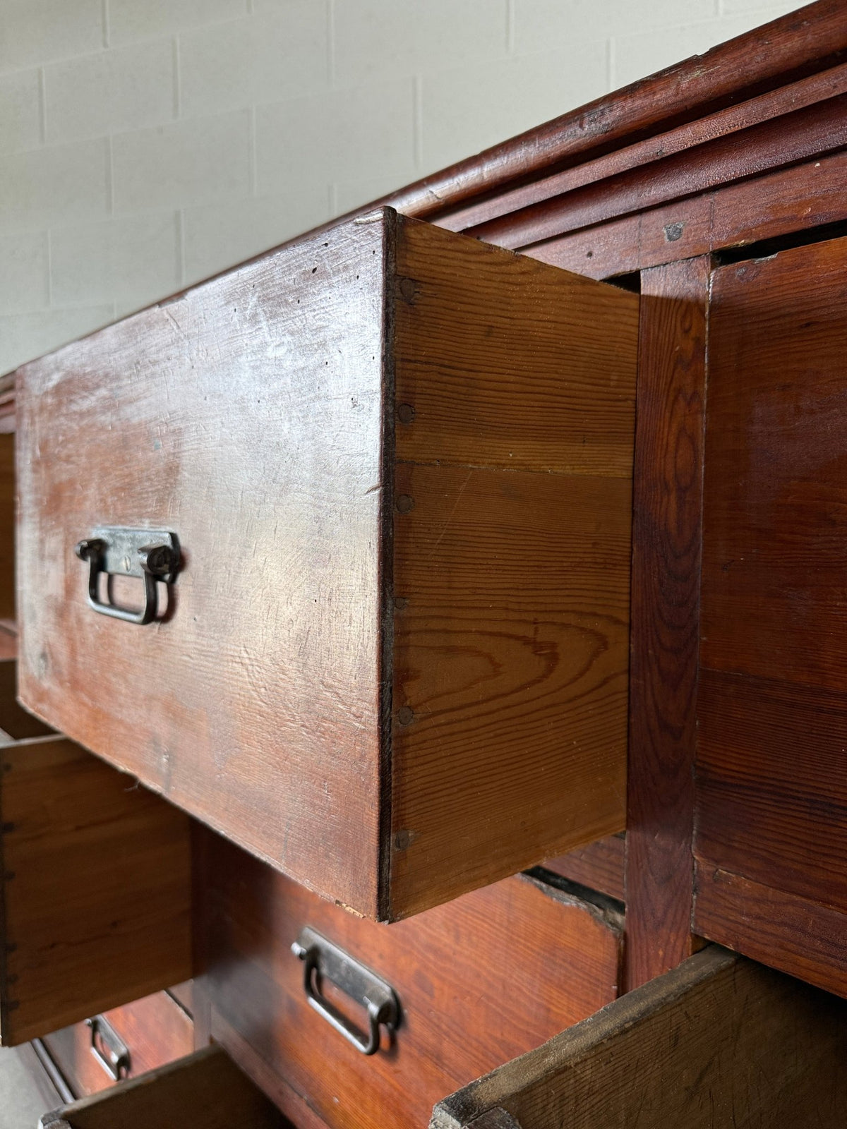French or Dutch fir Haberdashery Drawers (early 1900's) - House on Horizon