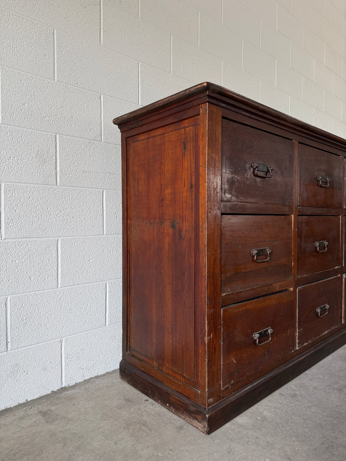 French or Dutch fir Haberdashery Drawers (early 1900's) - House on Horizon