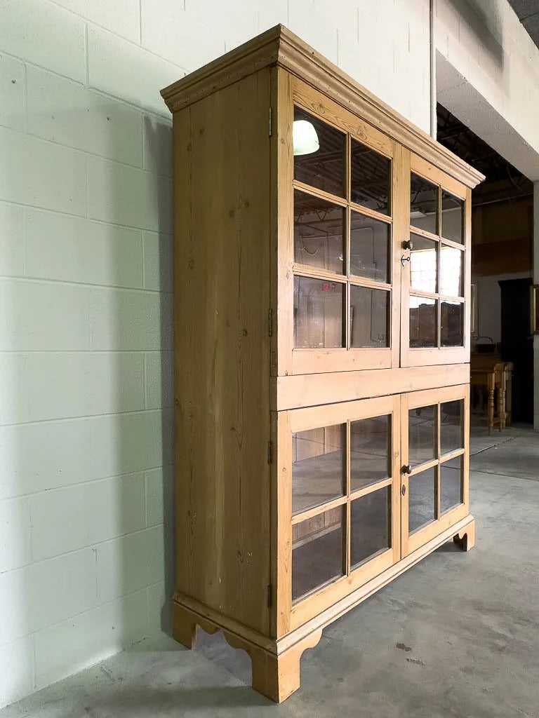 Antique glass display cupboard or bookshelf