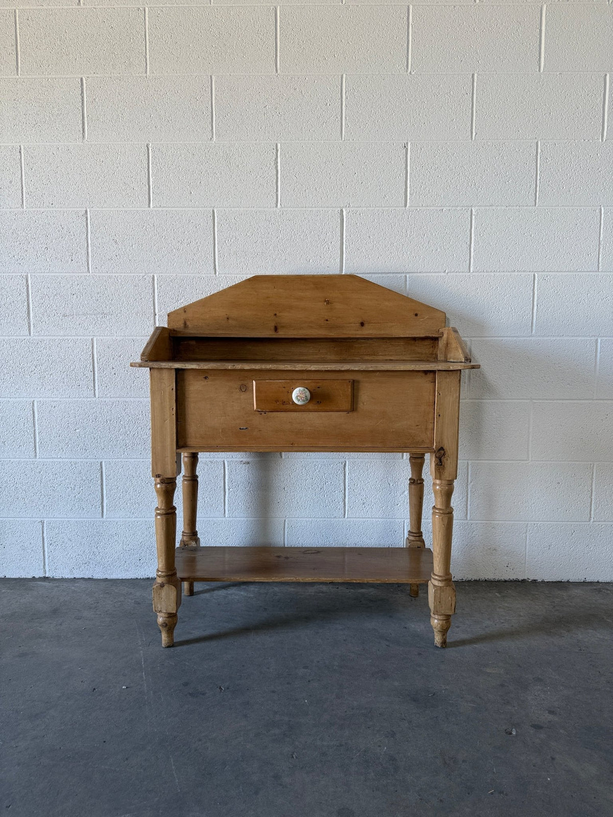 Gorgeous Antique Pine Side Table - House on Horizon