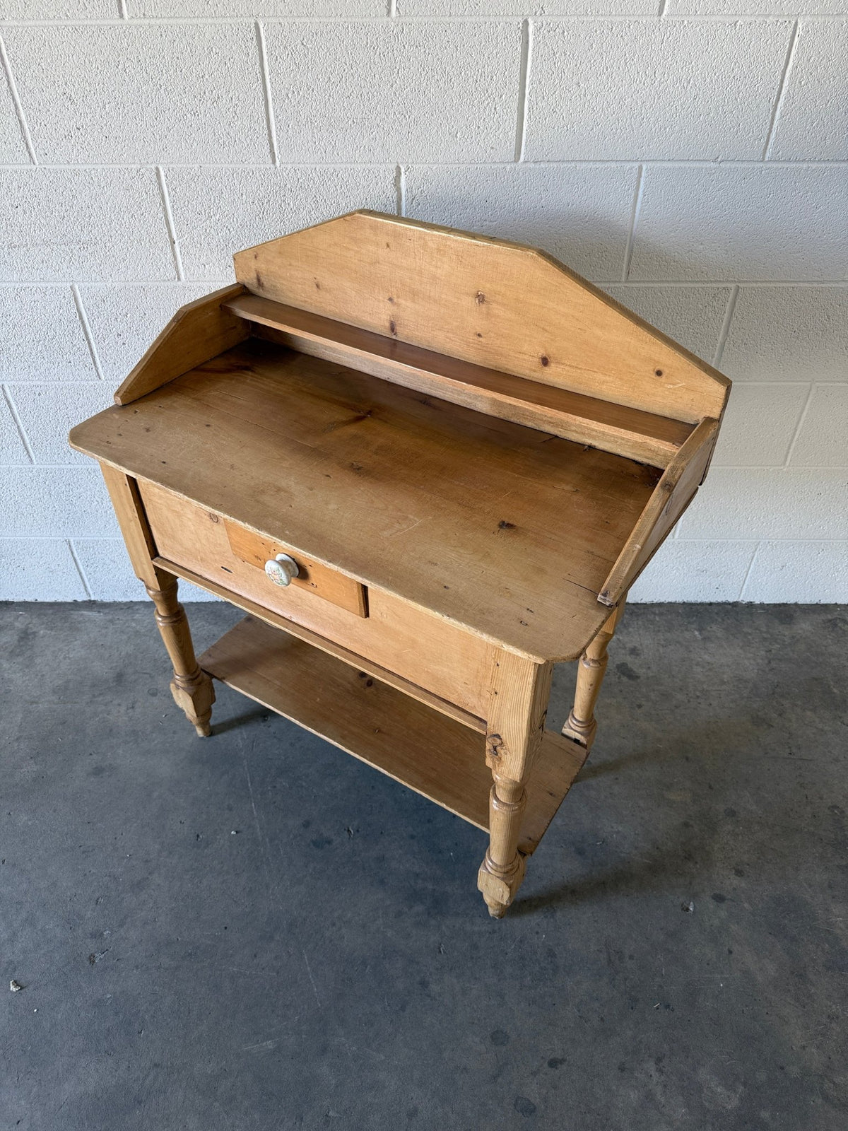 Gorgeous Antique Pine Side Table - House on Horizon