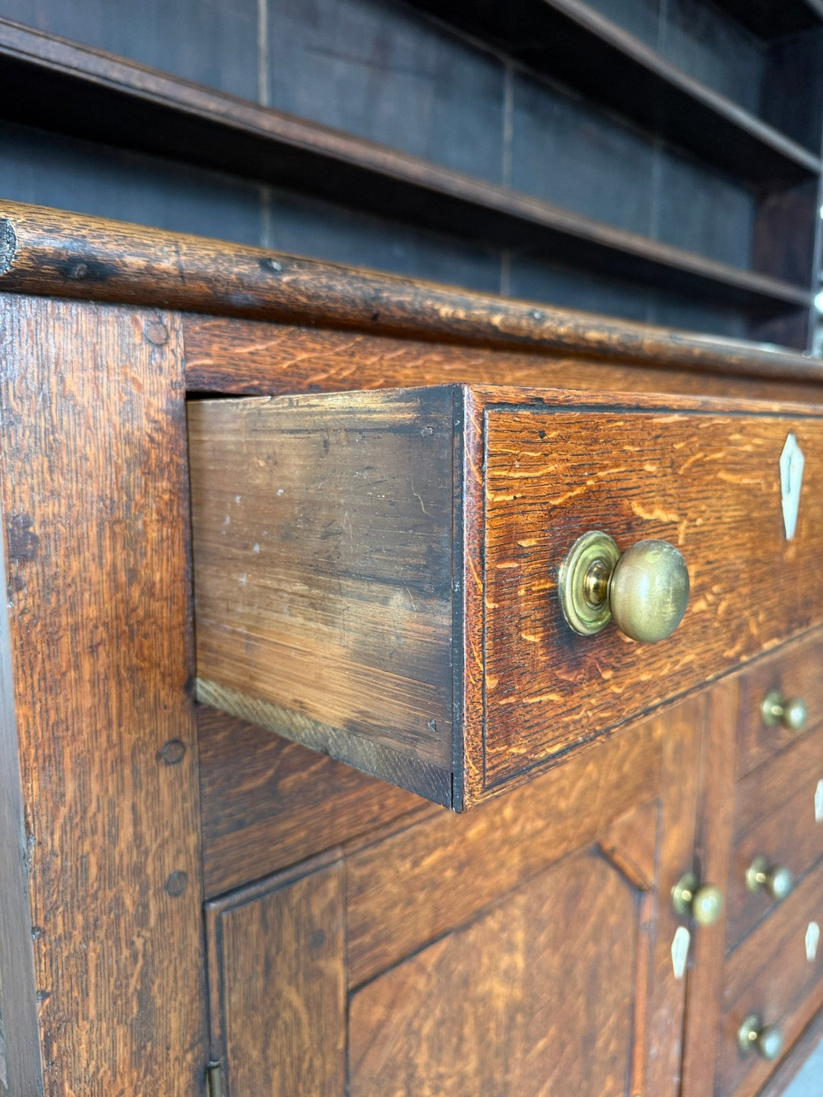 Gorgeous oak kitchen dresser or hutch- imported from England - House on Horizon