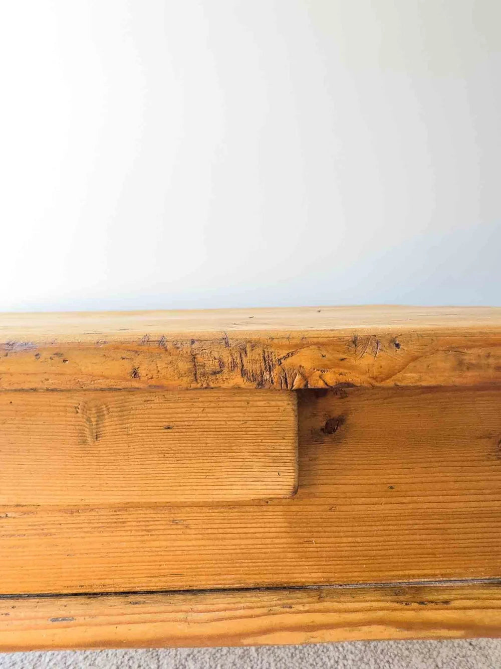 English antique pine coffee table