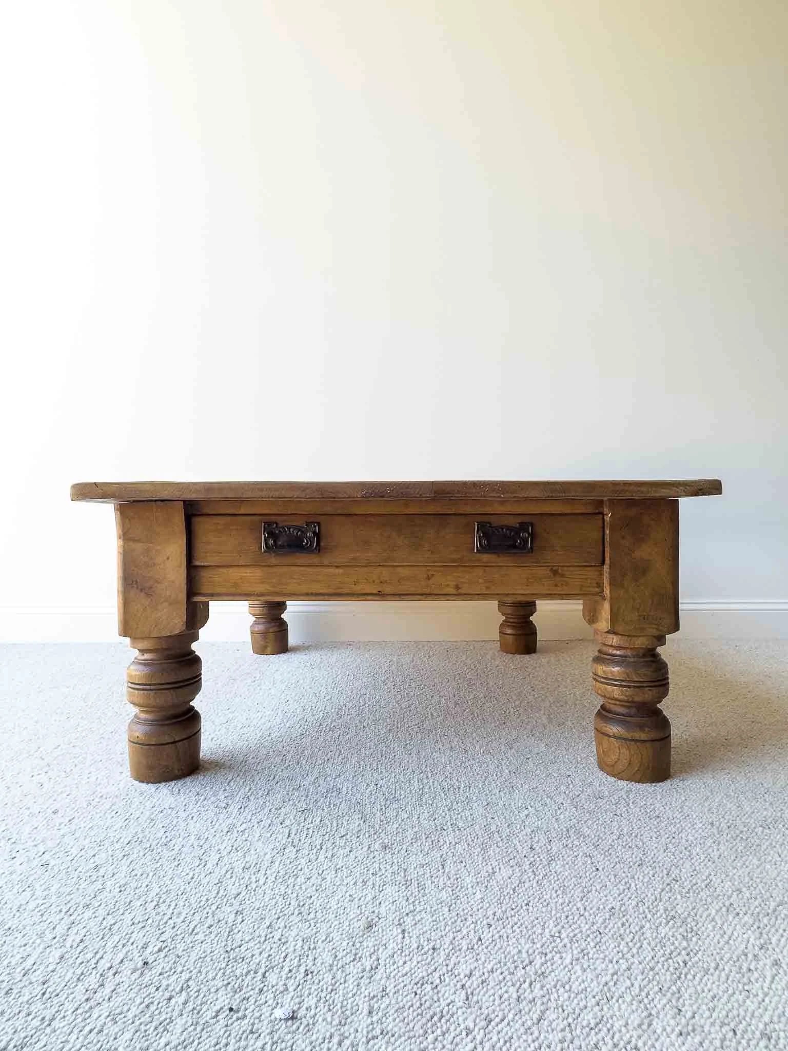 Victorian pine coffee table
