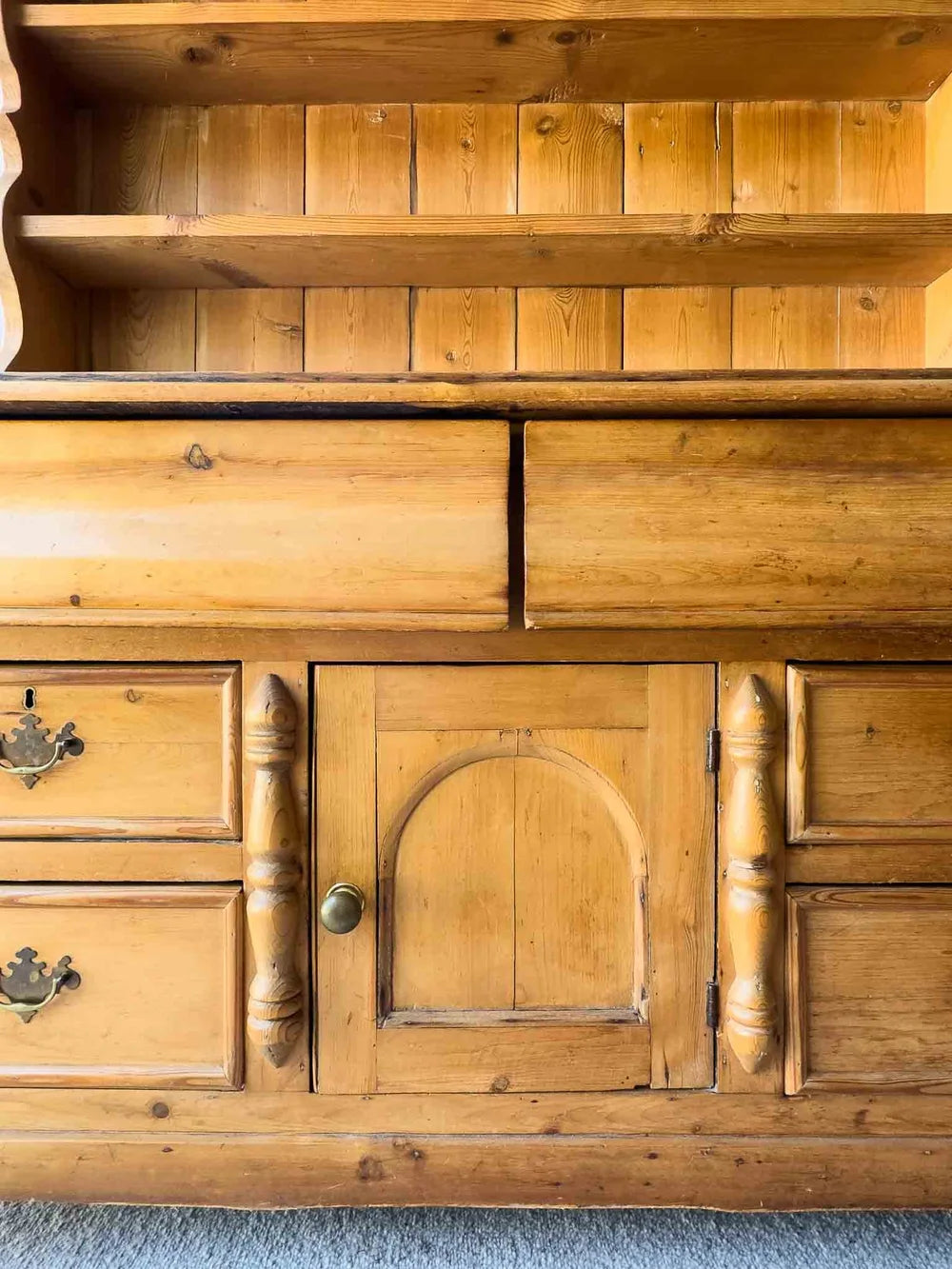 Large English antique kitchen dresser