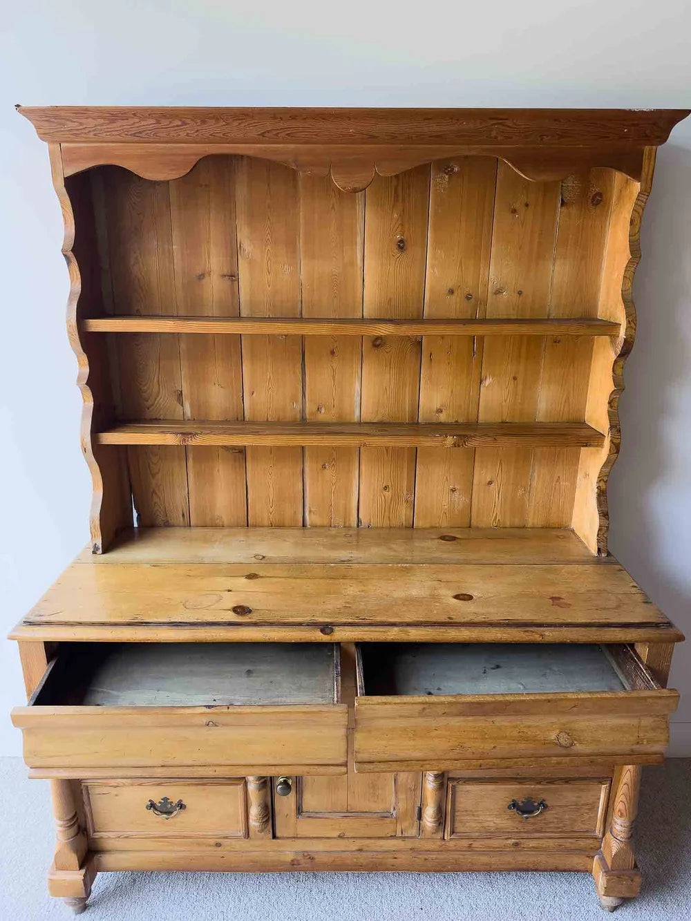 Large English antique kitchen dresser