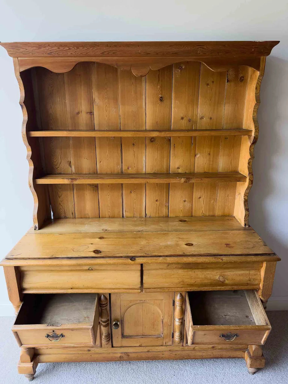 Large English antique kitchen dresser