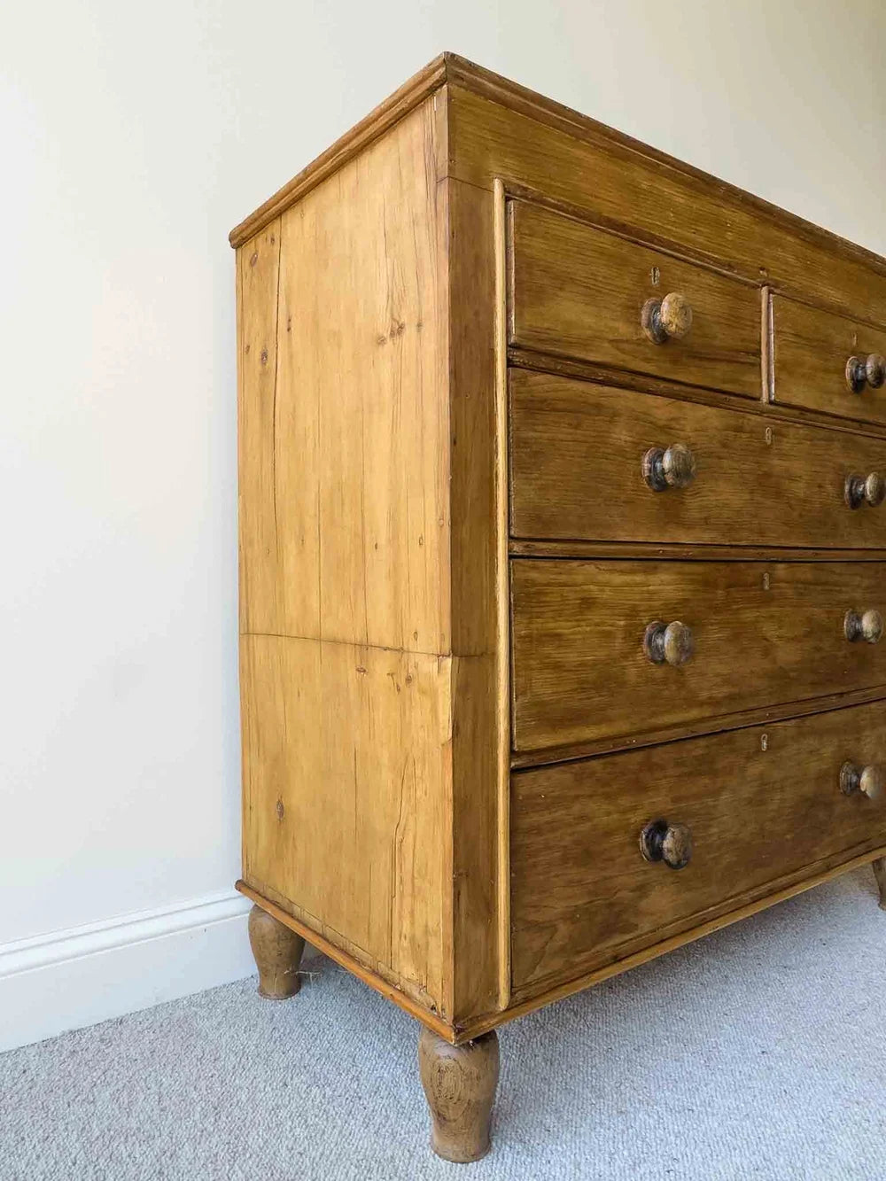 Impressive victorian pine drawers
