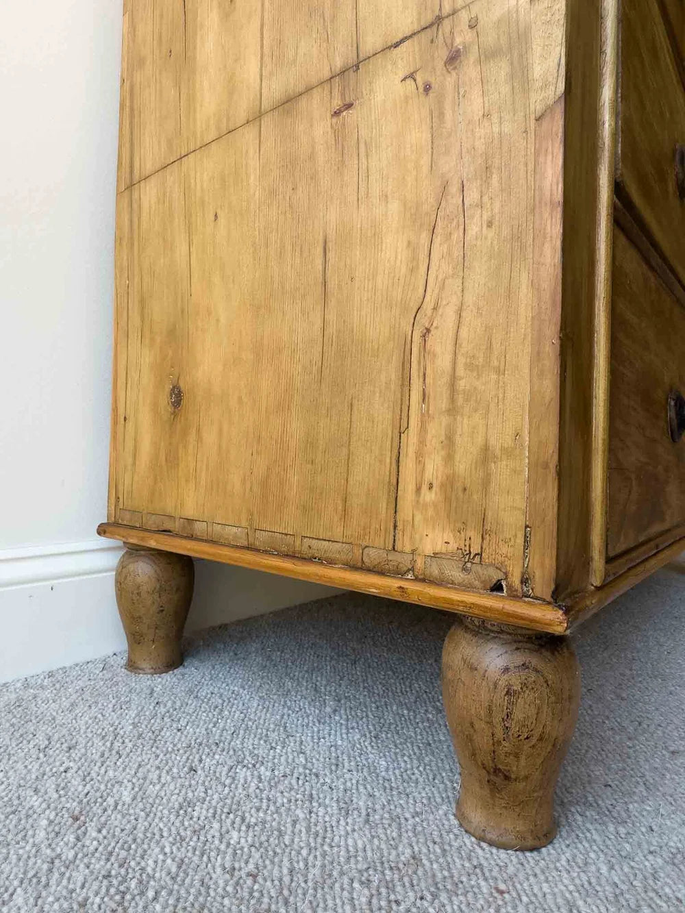 Impressive victorian pine drawers