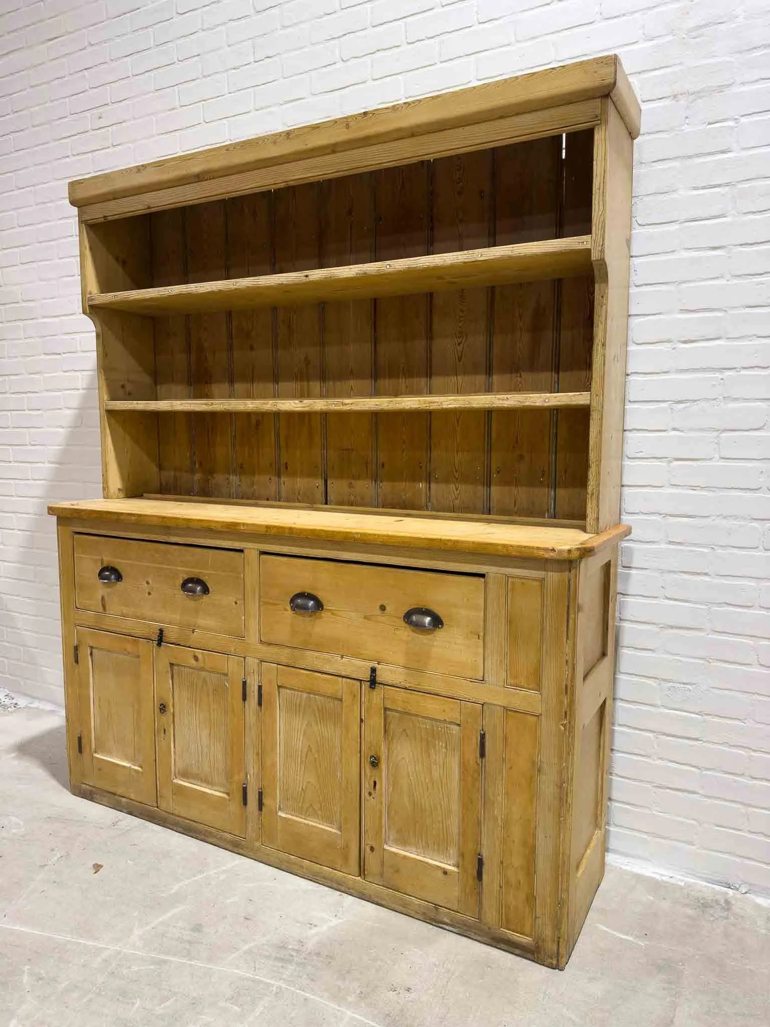 Victorian pine kitchen dresser
