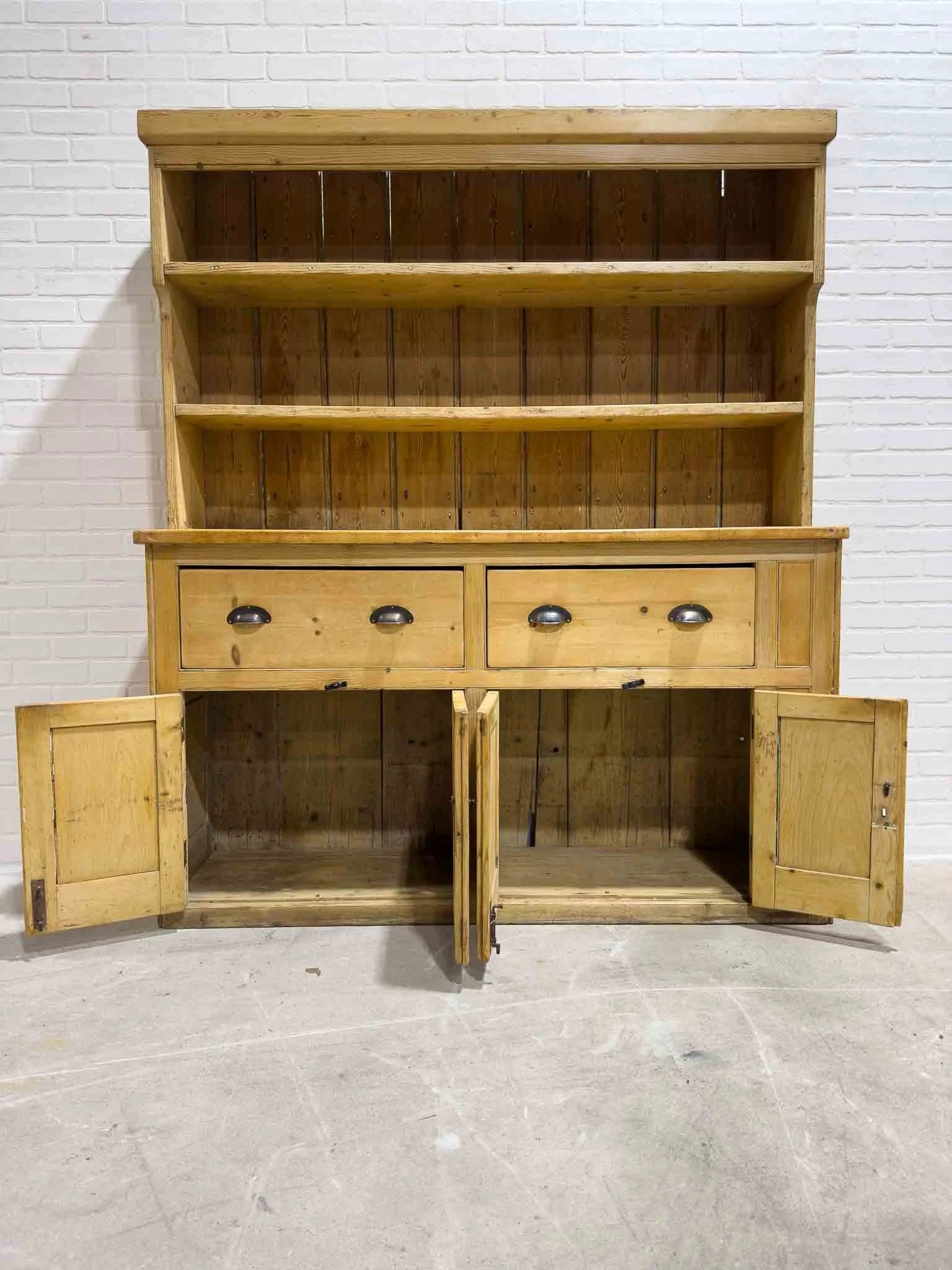 Victorian pine kitchen dresser