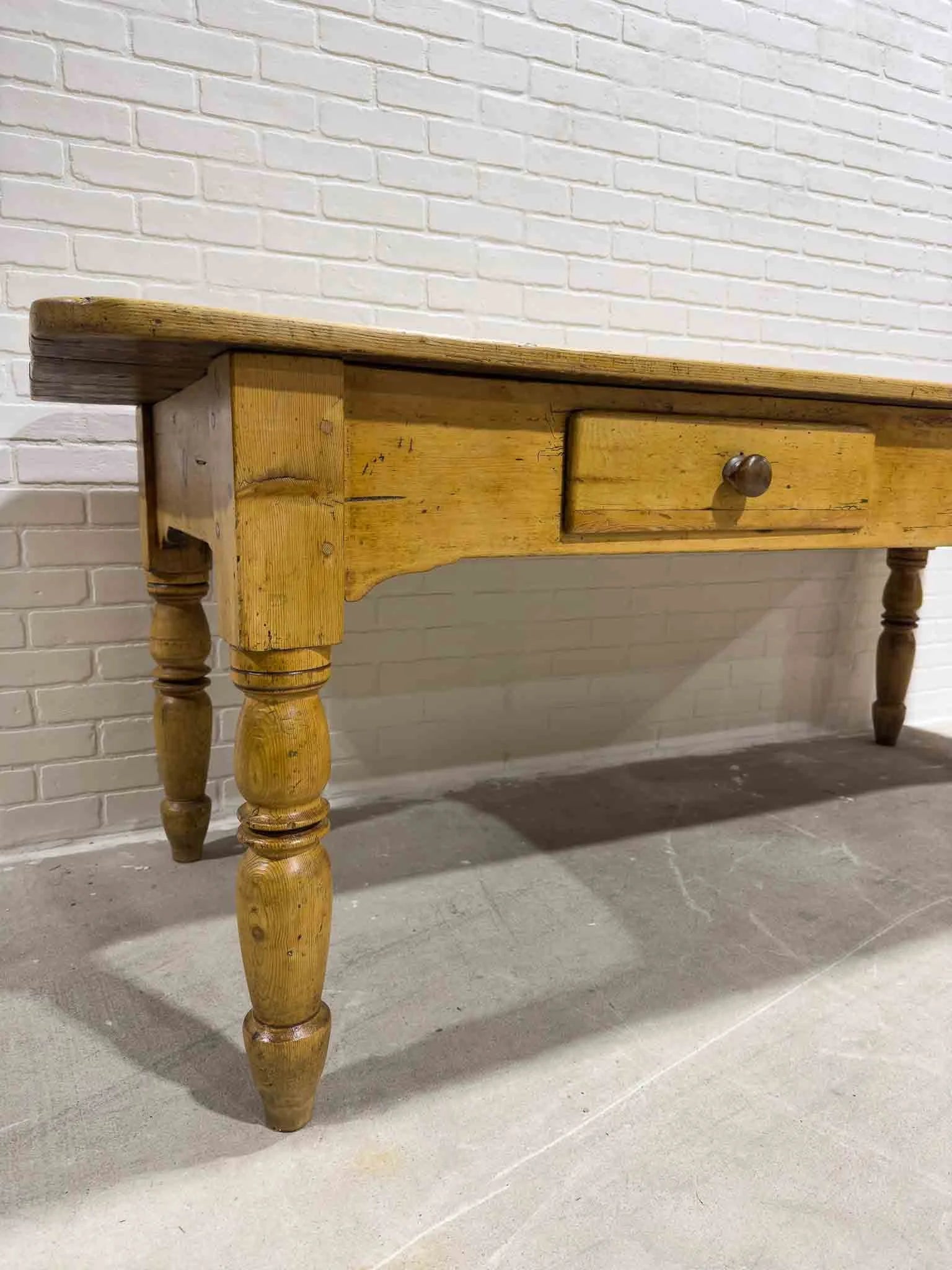 7ft English antique dining table