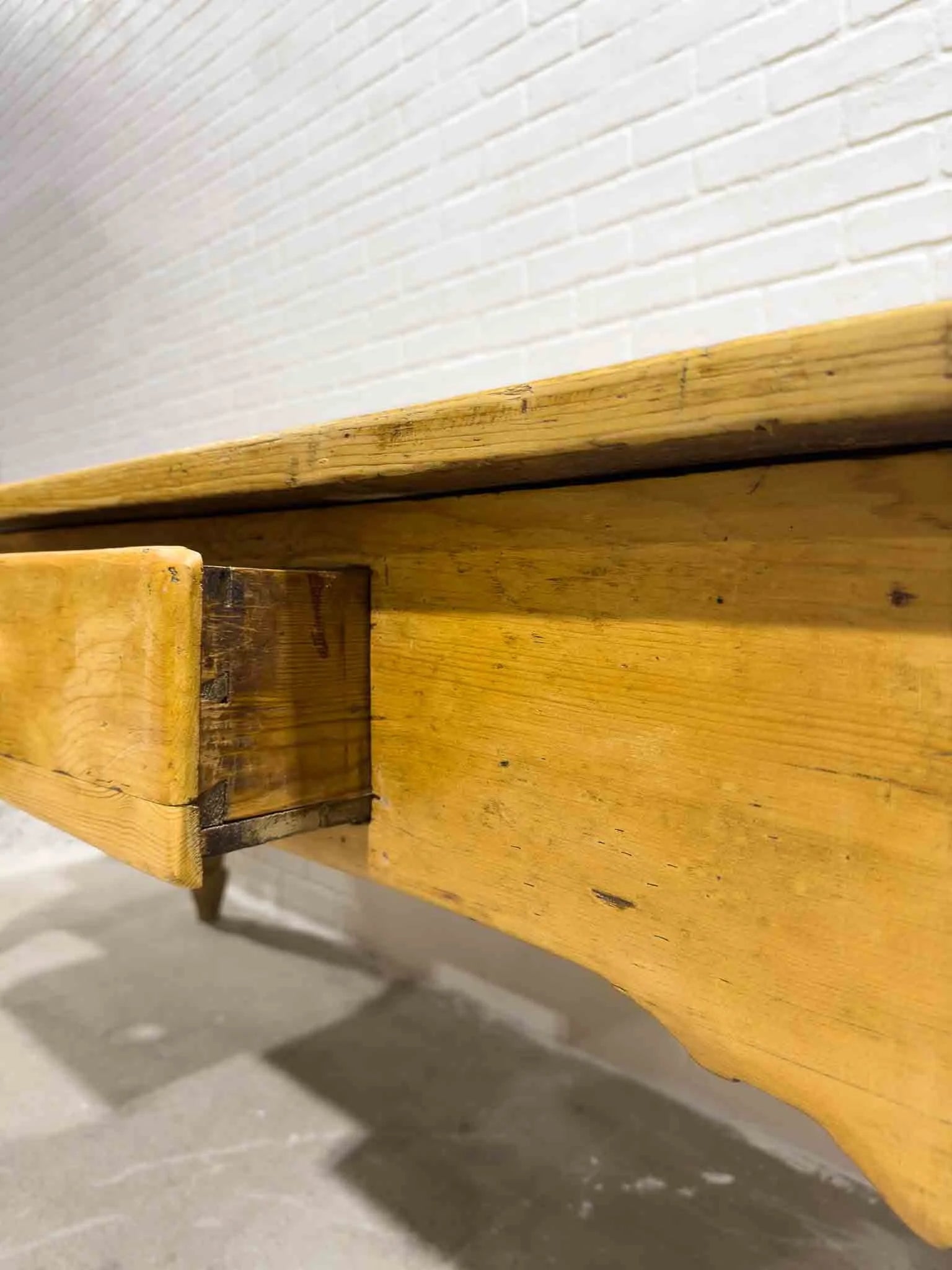 7ft English antique dining table