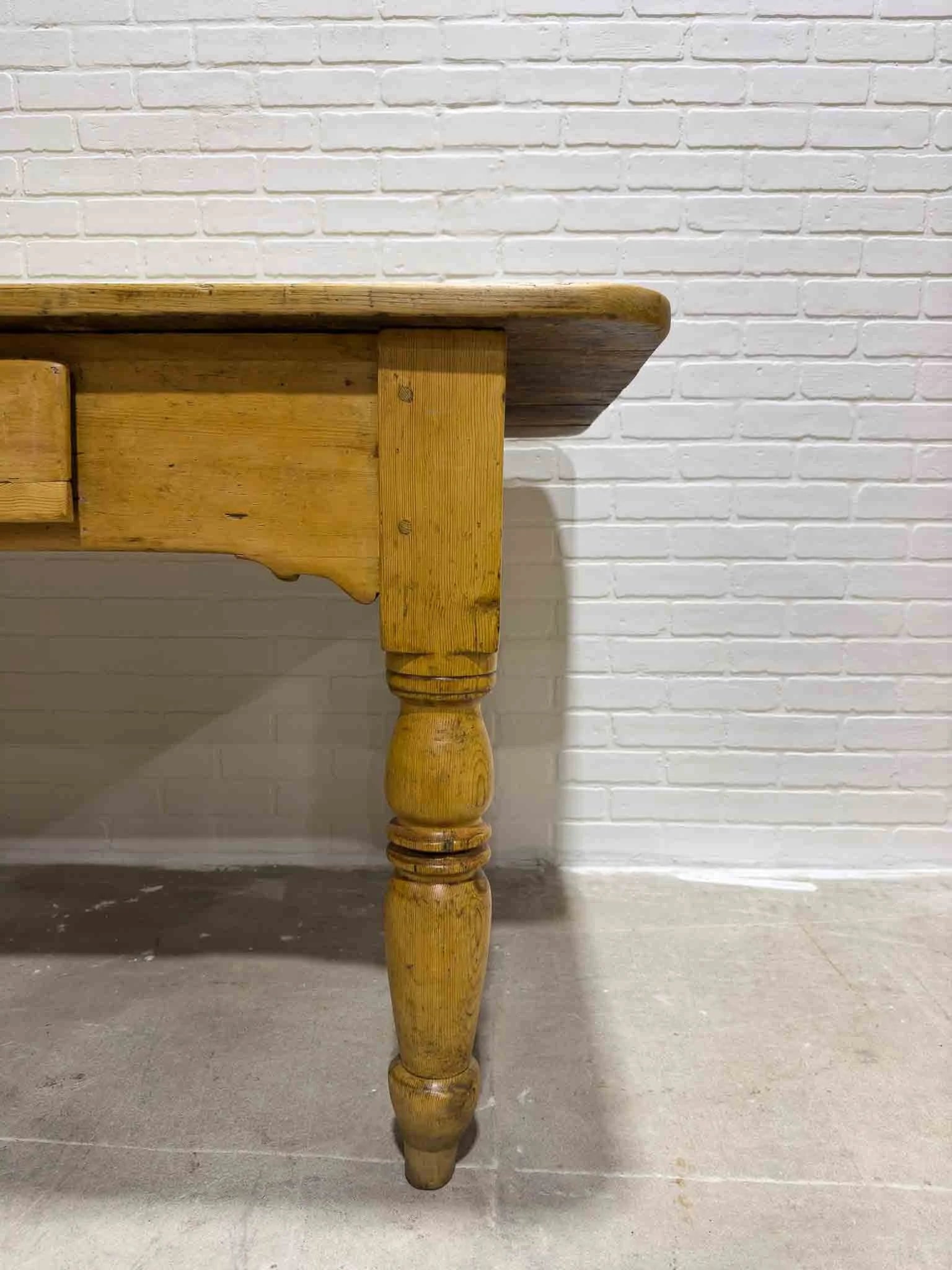7ft English antique dining table