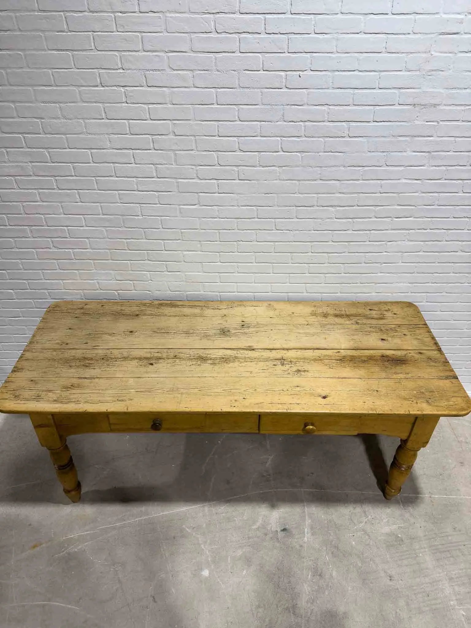 7ft English antique dining table