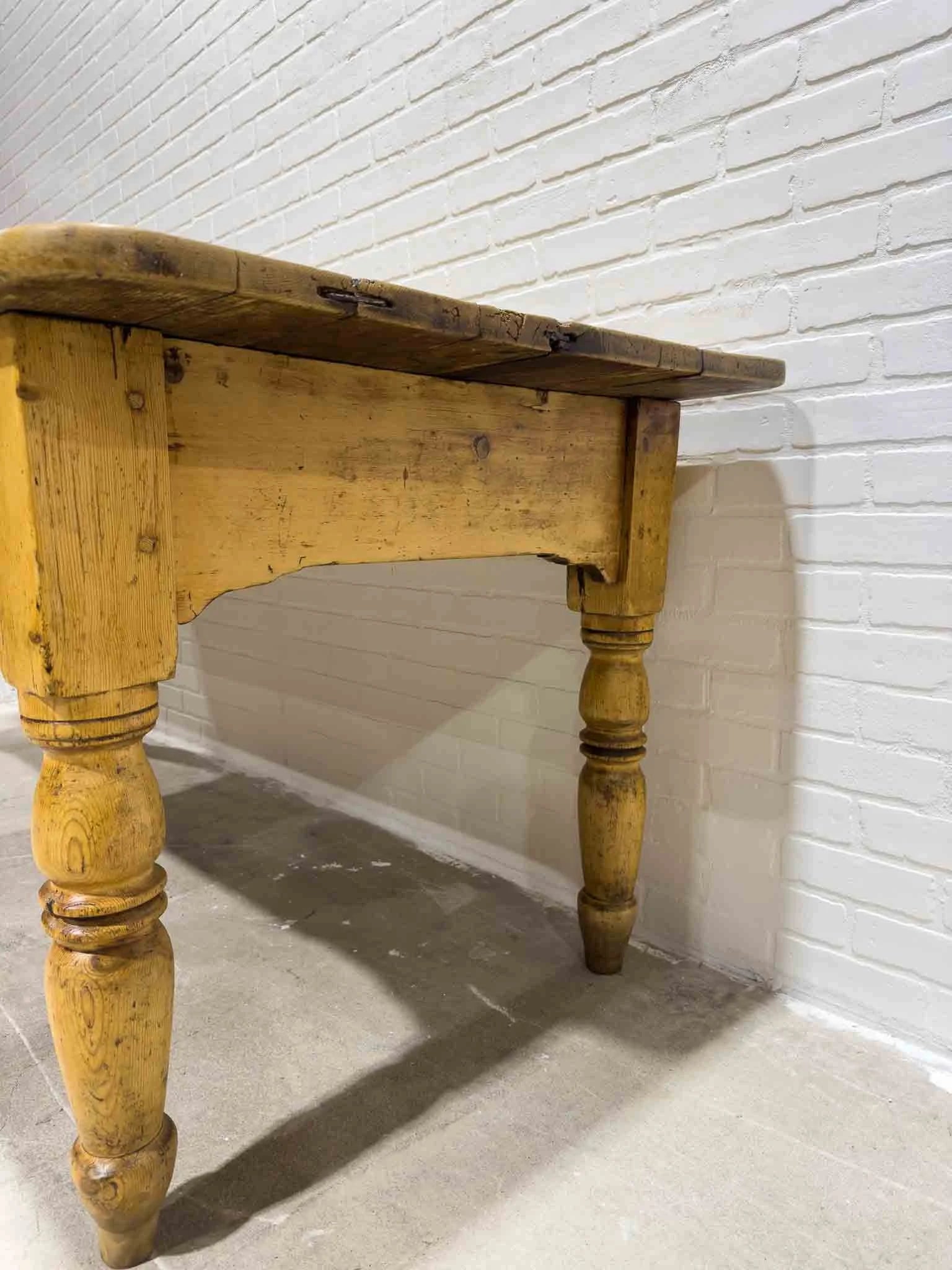 7ft English antique dining table