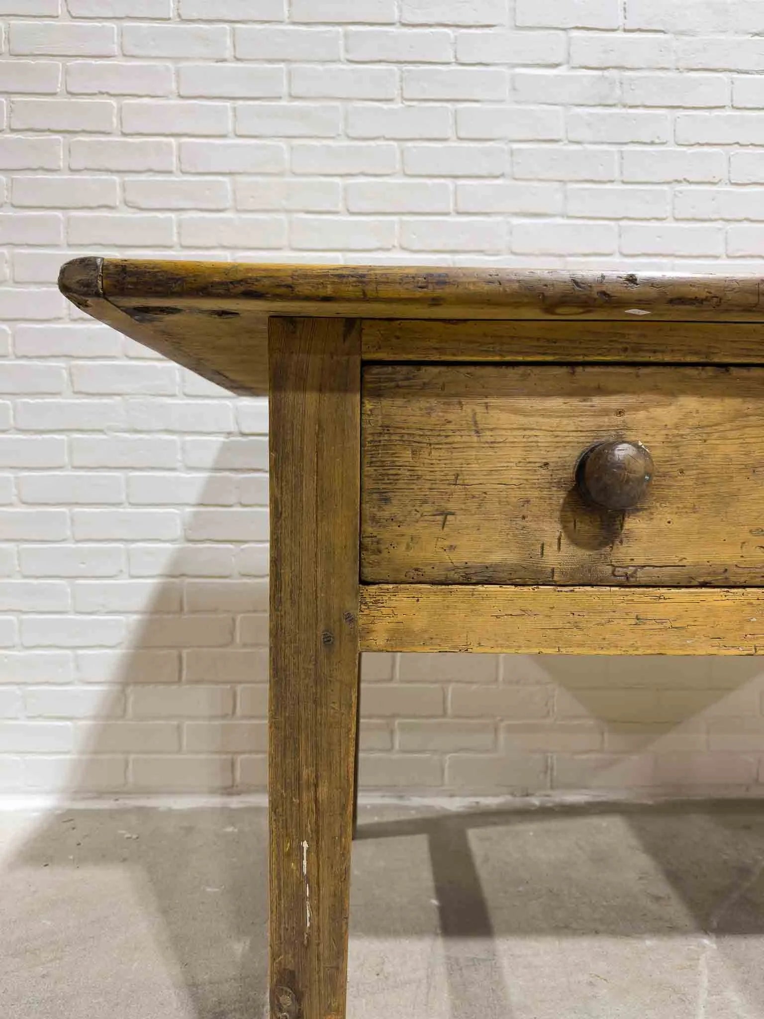 Early 19th century pine kitchen prep table