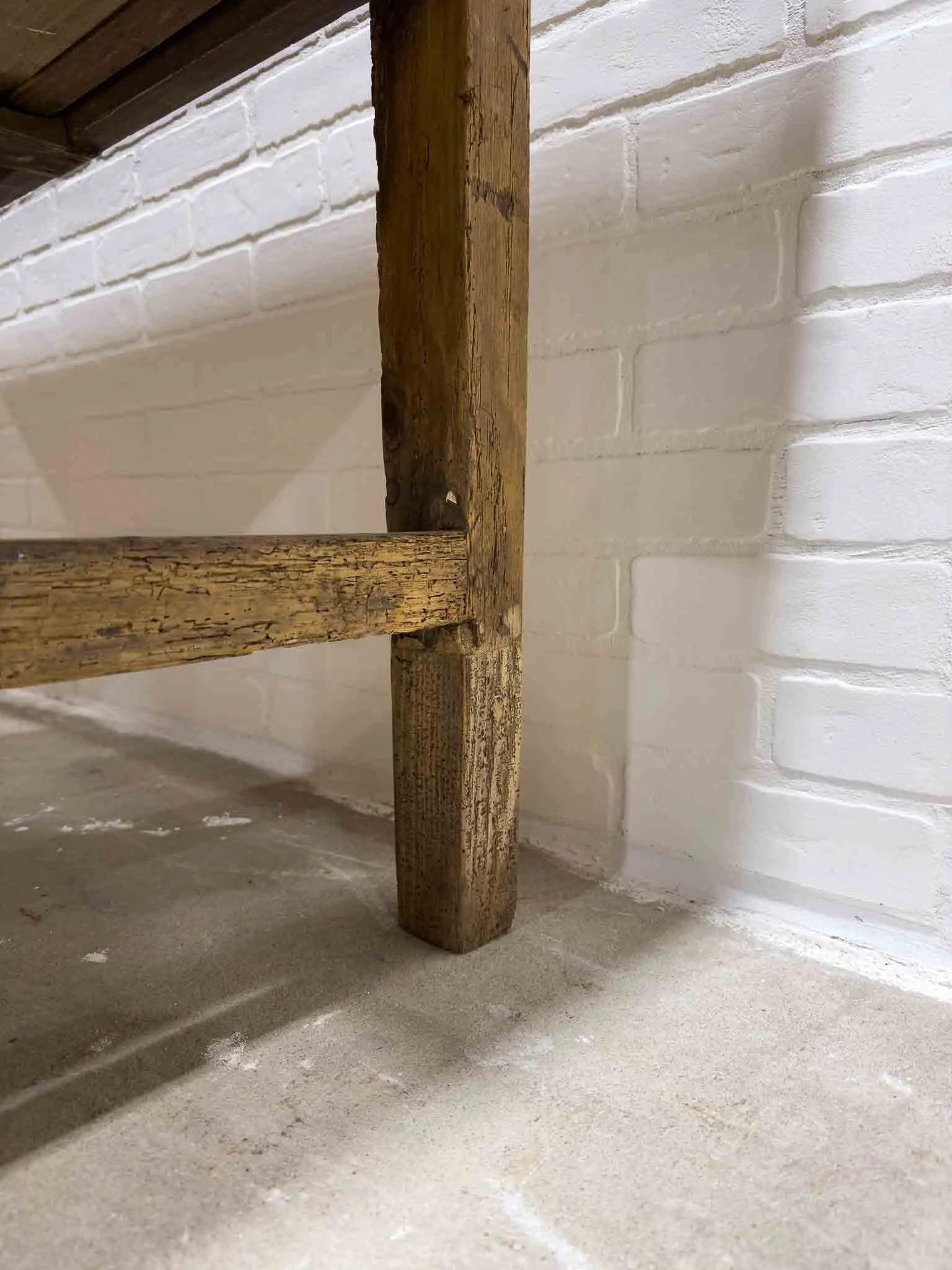 Early 19th century pine kitchen prep table