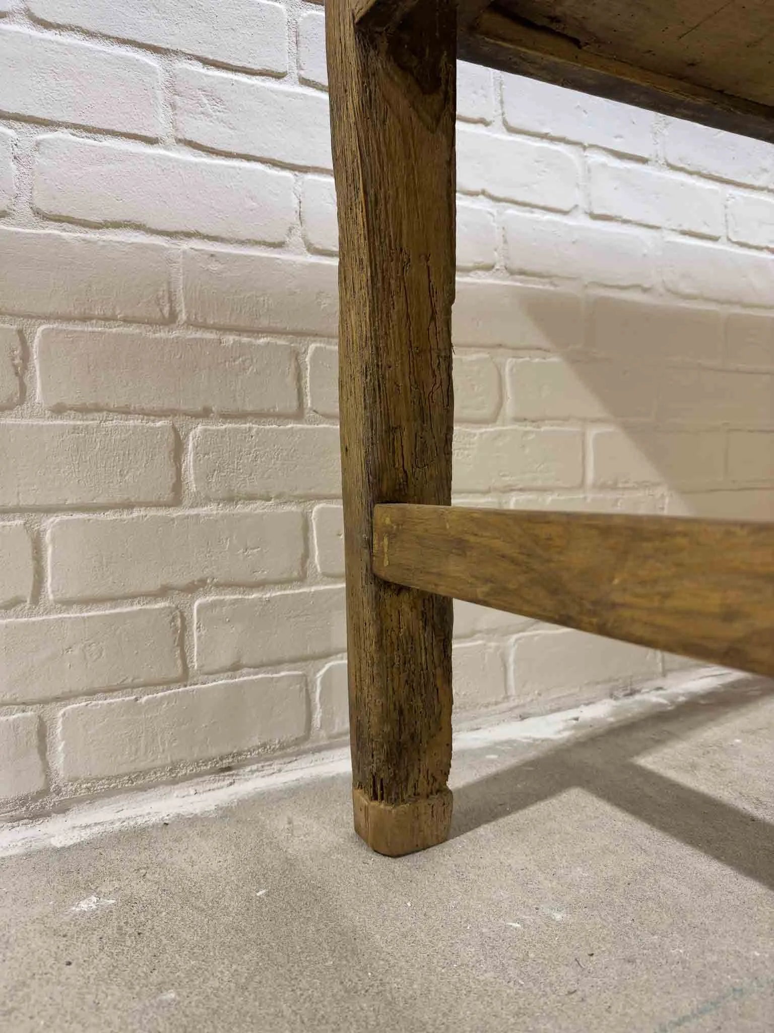 Early 19th century pine kitchen prep table