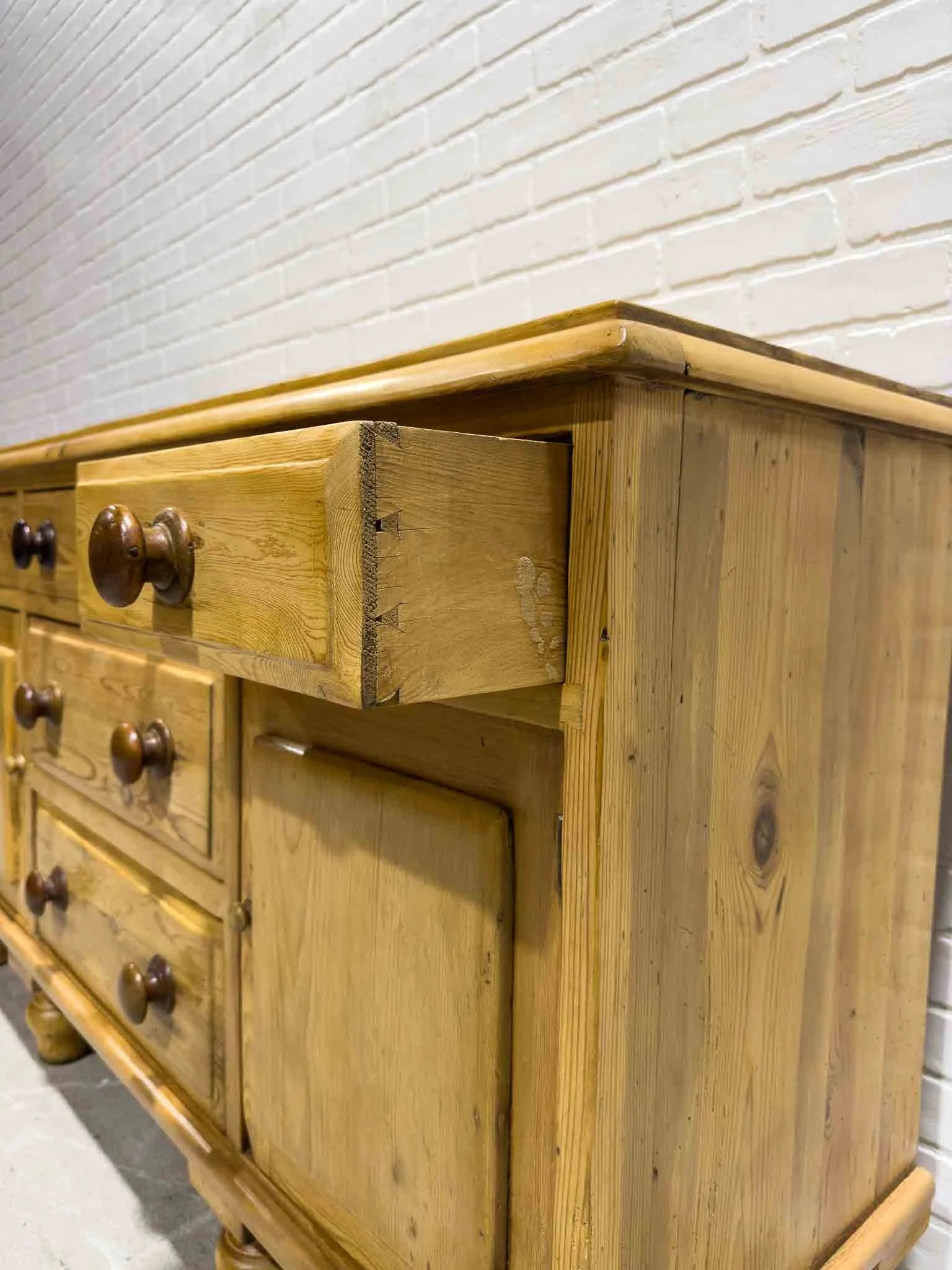 English pine sideboard