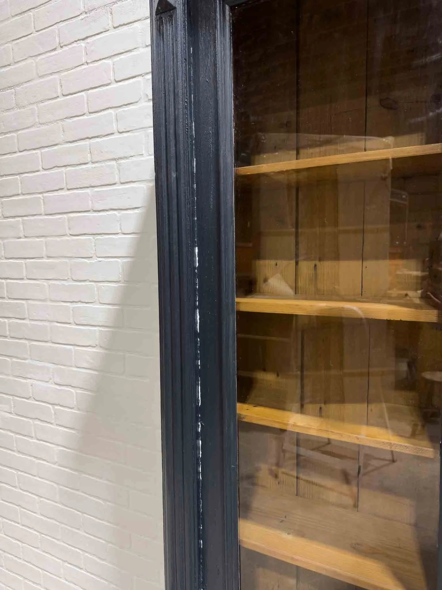 Painted antique bookcase