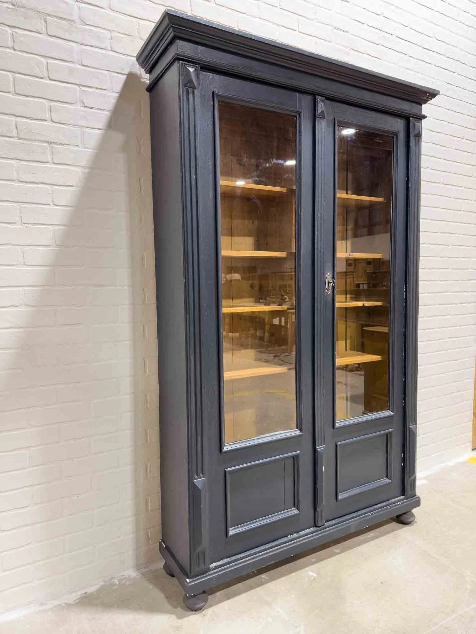 Painted antique bookcase