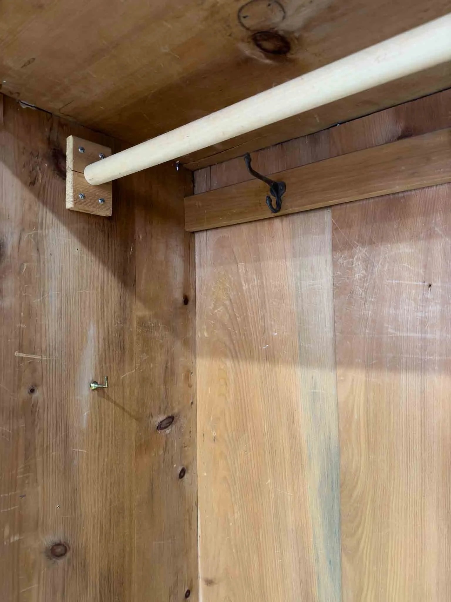 Antique English pine wardrobe