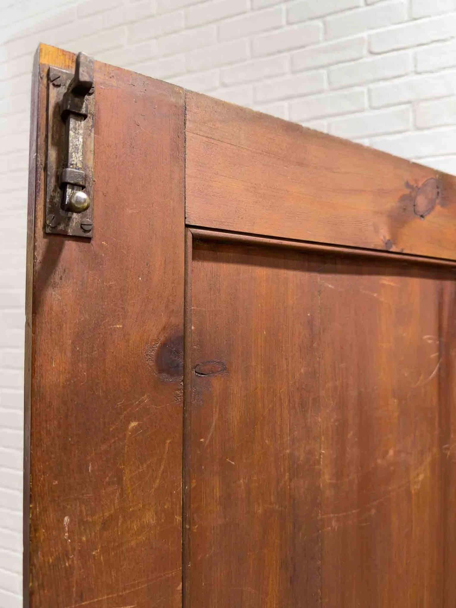 Antique English pine wardrobe