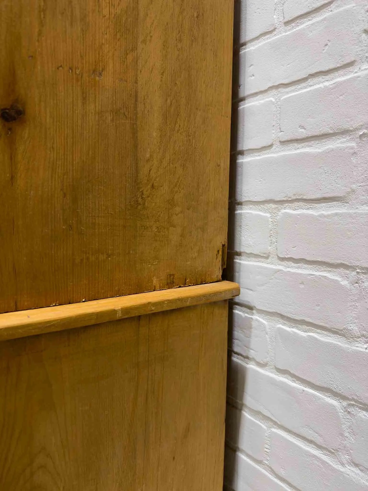 Antique English pine wardrobe