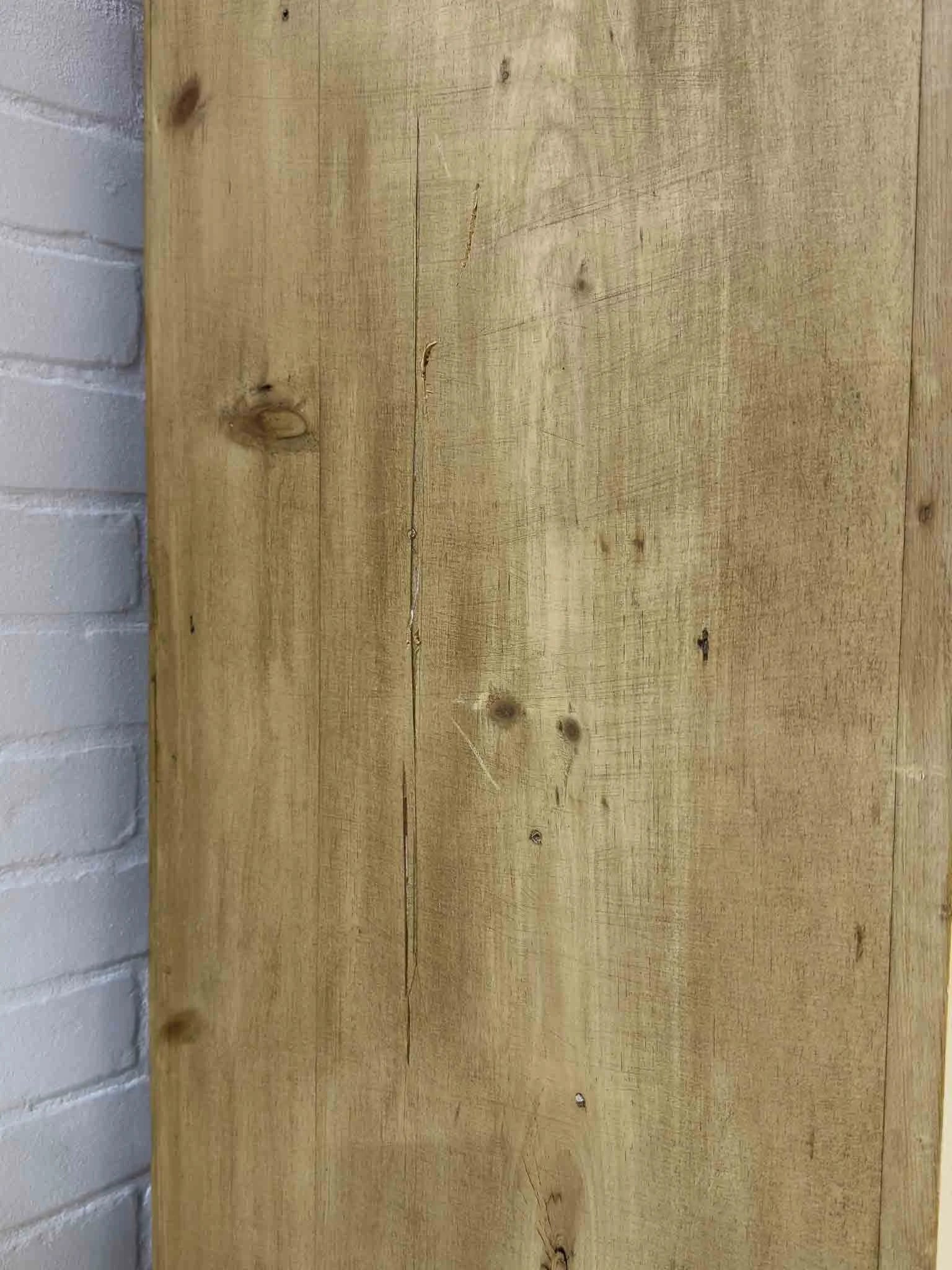 Victorian pine wardrobe with a drawer