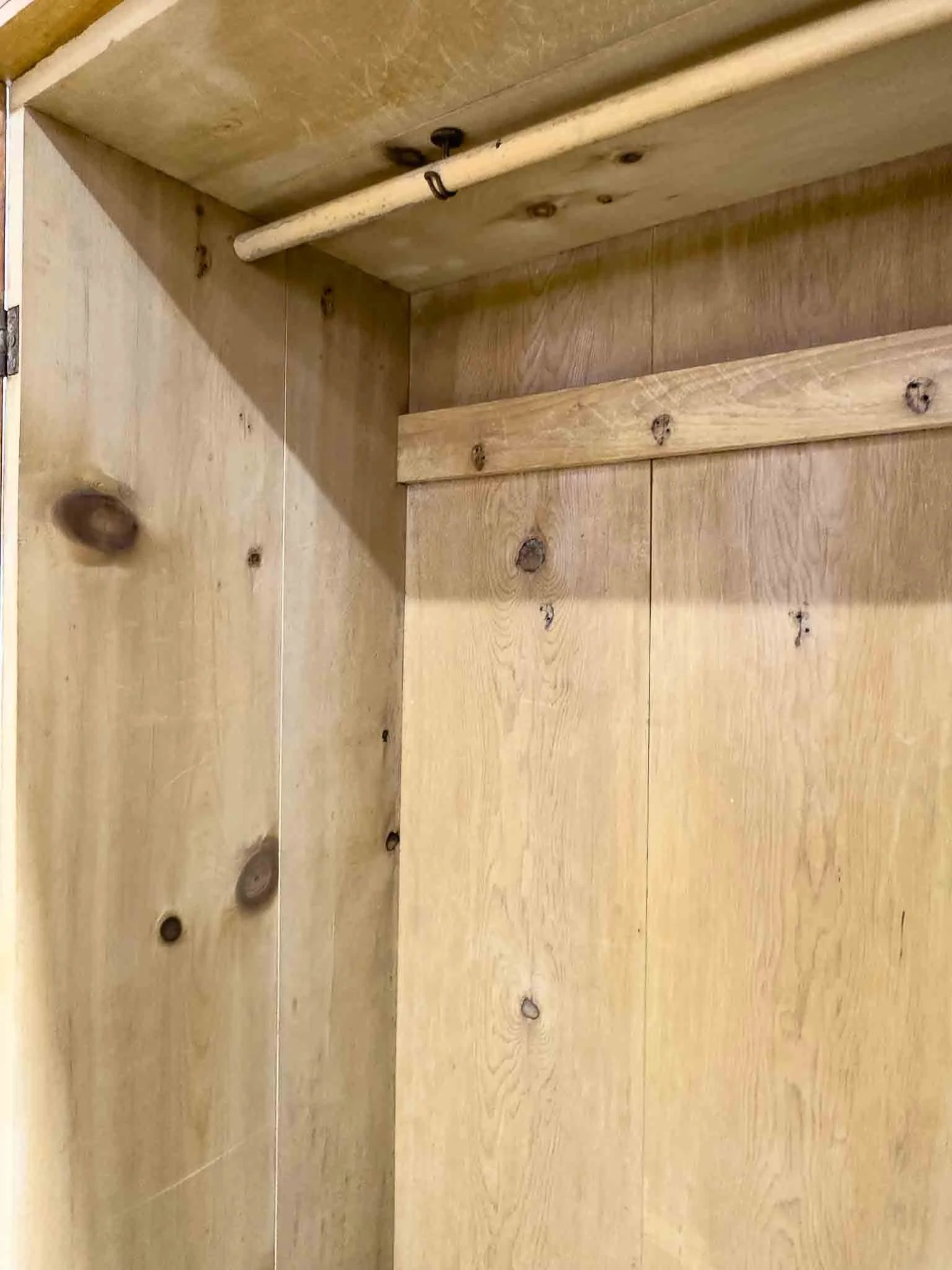 Tall English wardrobe with two drawers