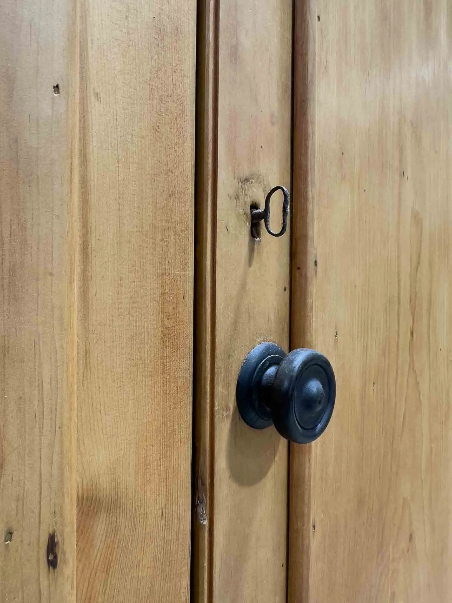 Tall English wardrobe with two drawers