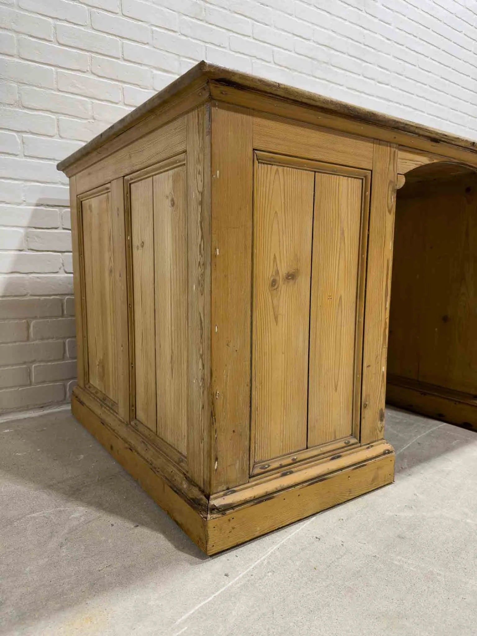 Large English pine desk