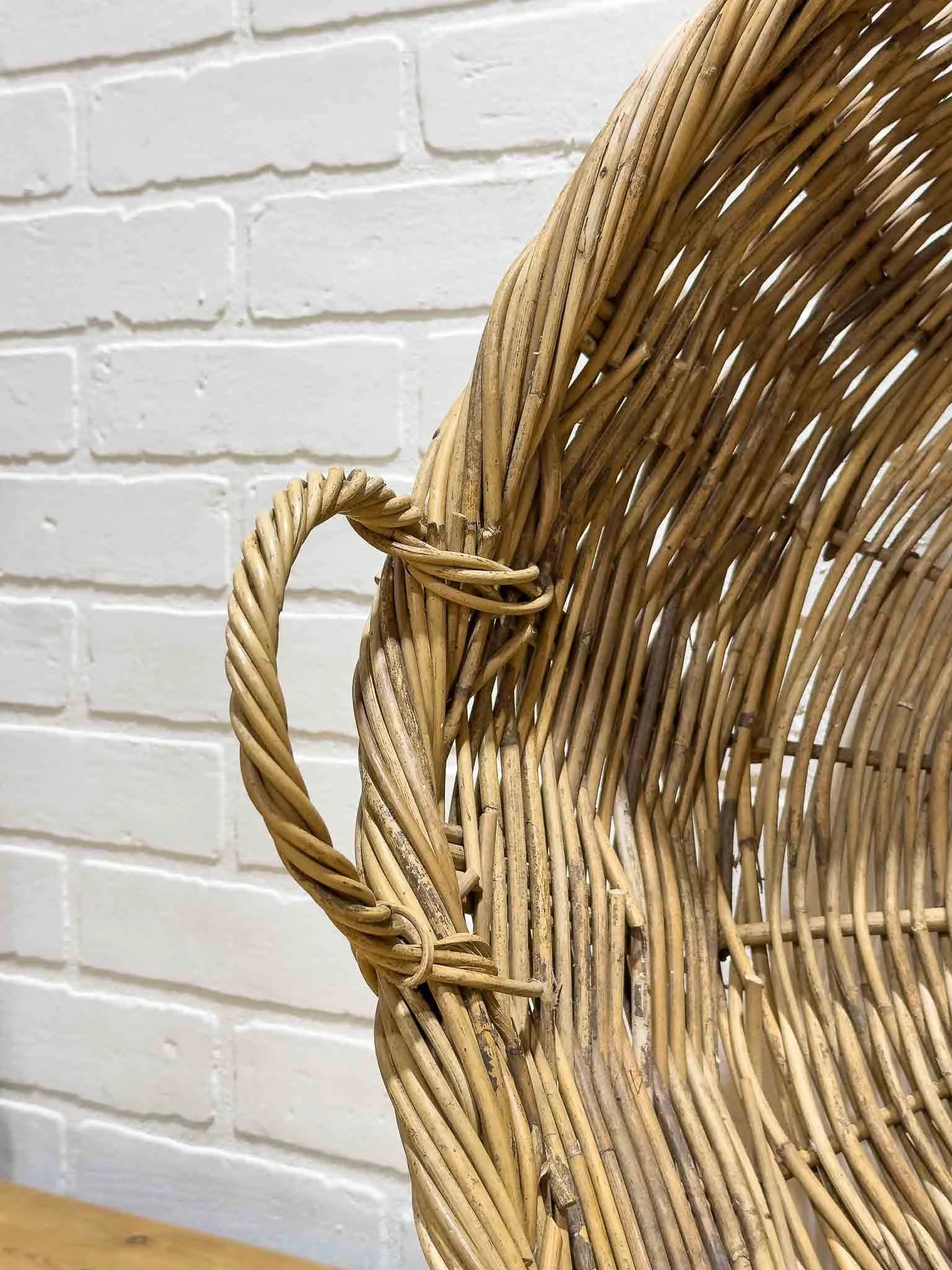Large round vintage basket