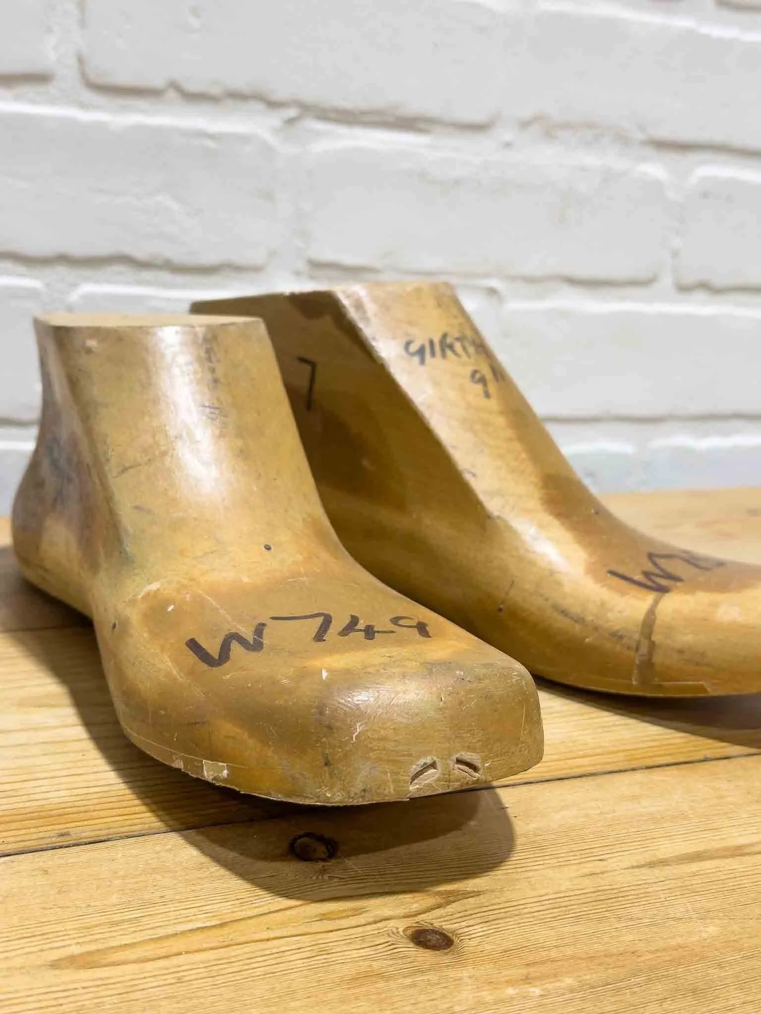 Vintage wooden shoe forms