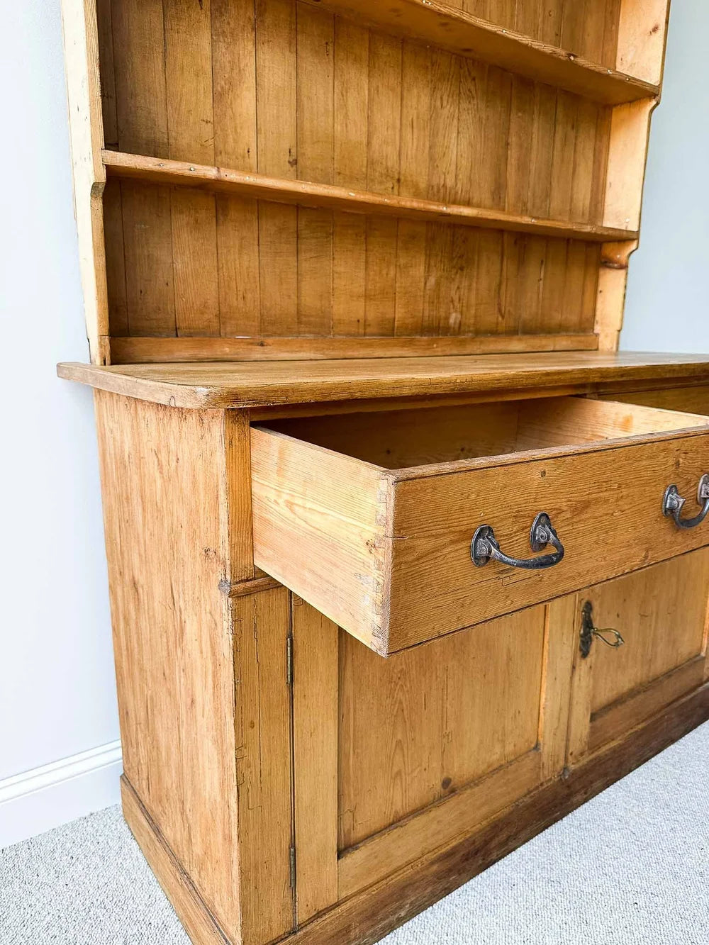 English antique pine welsh dresser